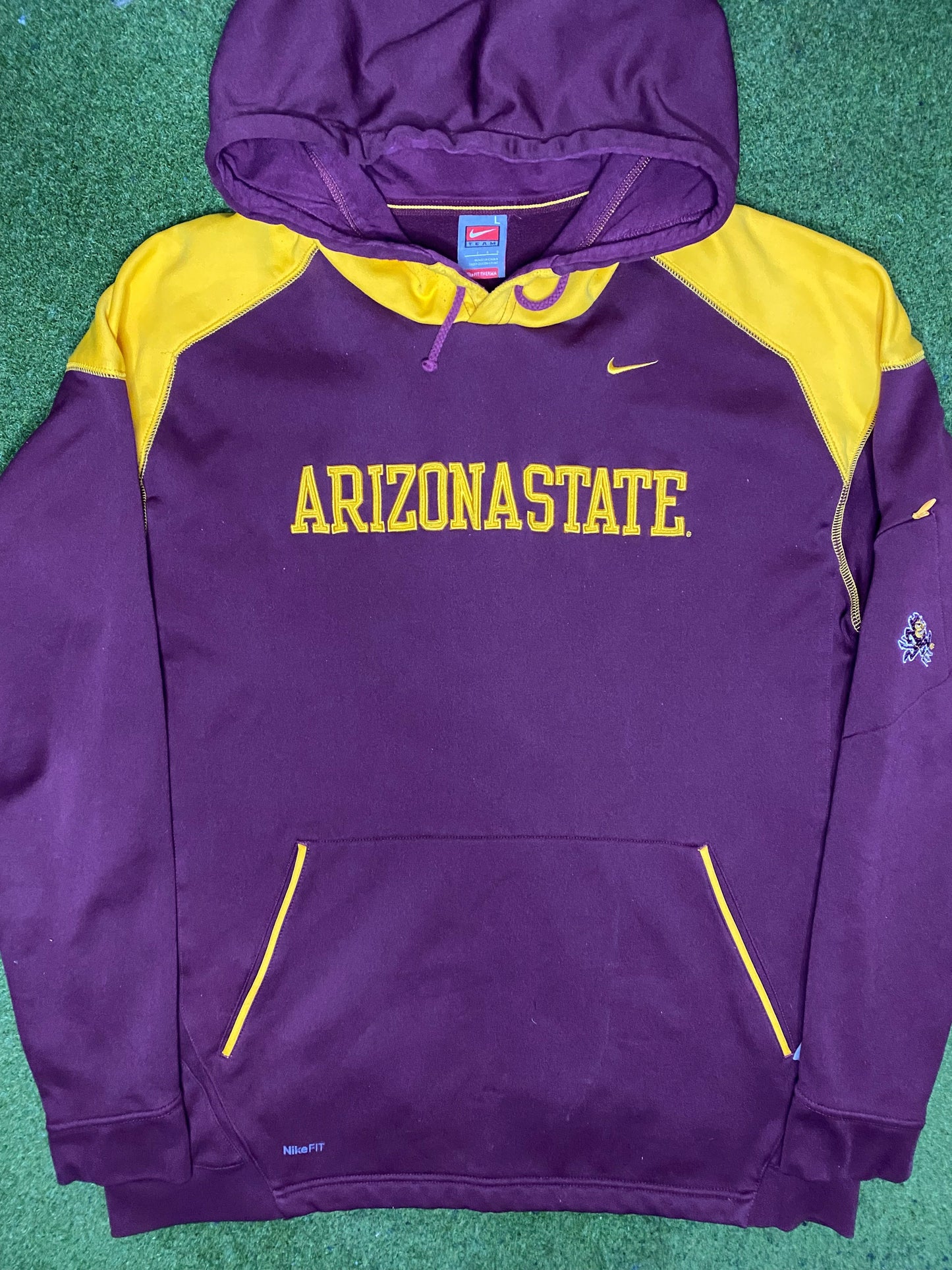 00s Arizona State Sun Devils - Vintage College Hoodie (Large) - Gametime Vintage