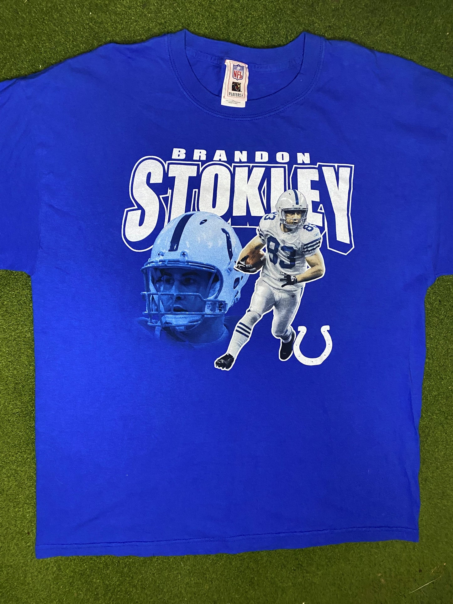 00s Indianapolis Colts - Brandon Stokley - Vintage NFL Player T-Shirt (XL) - Gametime Vintage