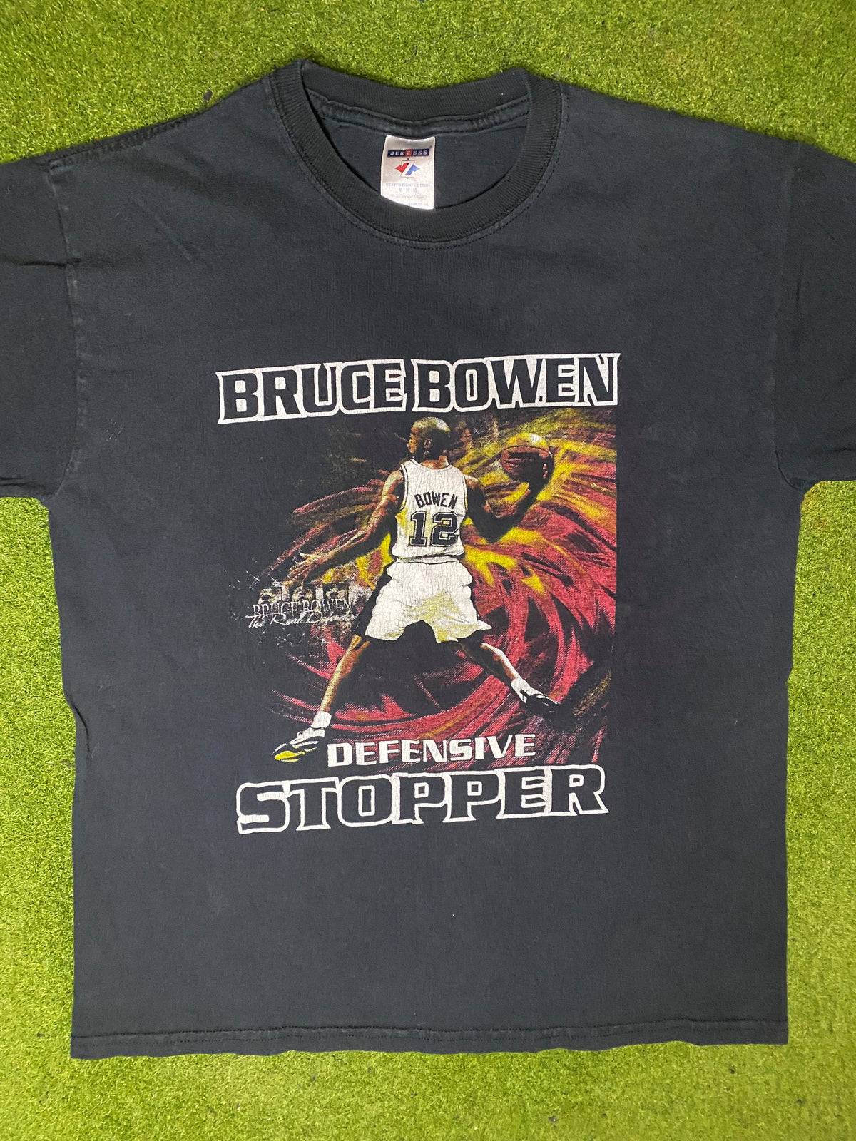 2001-2009 San Antonio Spurs - Bruce Brown - Vintage NBA Player T Shirt (Medium) - Gametime Vintage