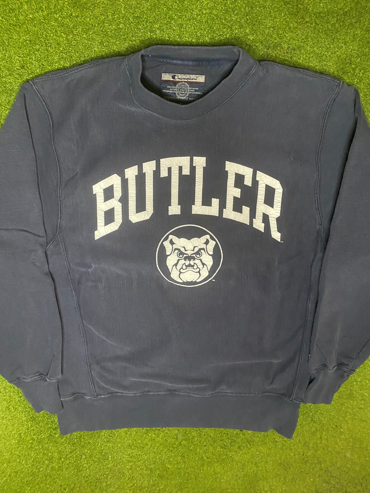 00s Butler Bulldogs - Reverse Weave - Vintage College Sweatshirt (Small) - Gametime Vintage