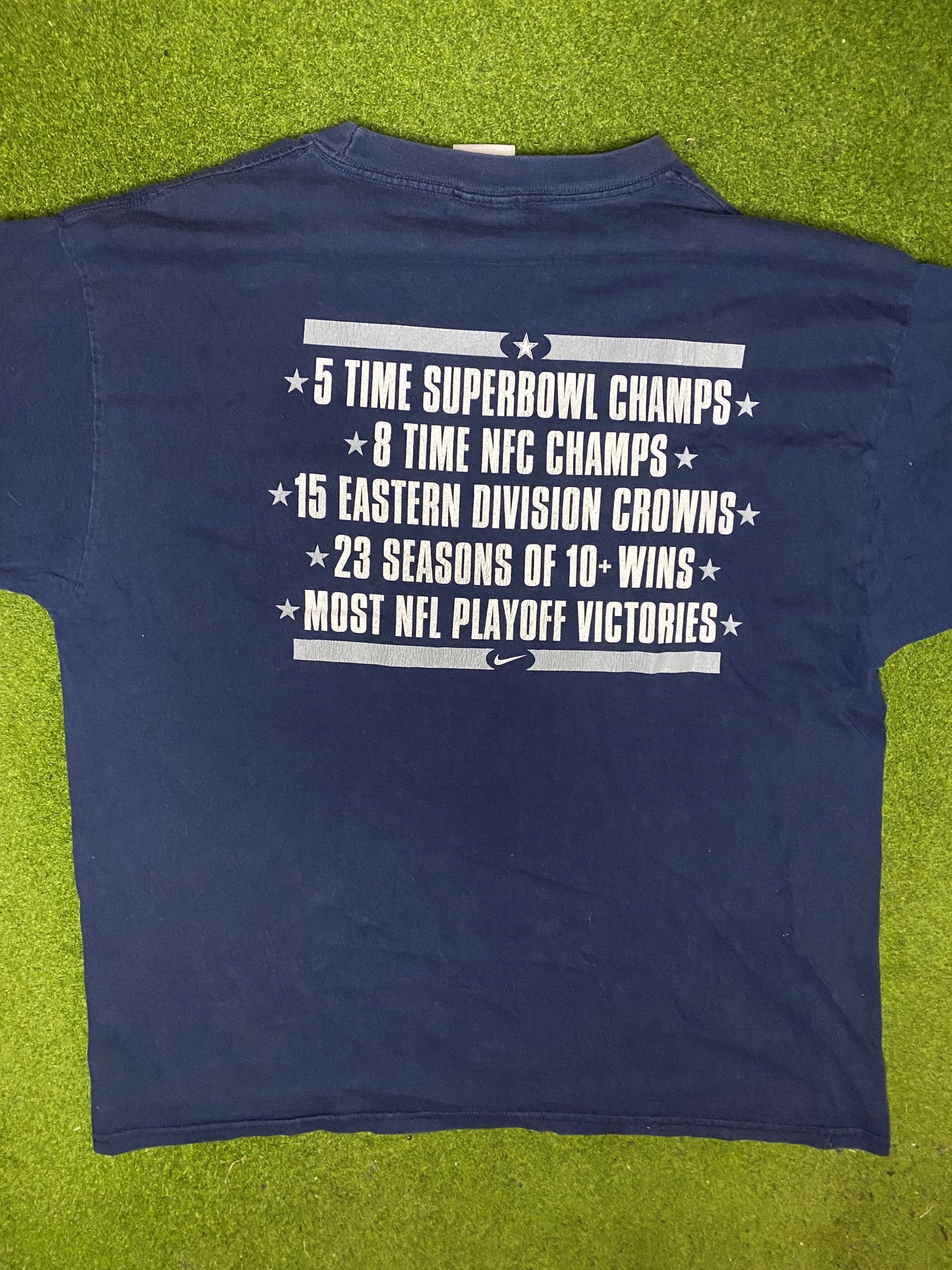00s Dallas Cowboys - Nike Double Sided - Vintage NFL T-Shirt (Large) - Gametime Vintage