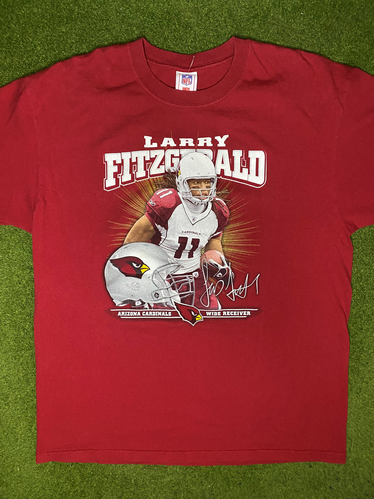 00s Arizona Cardinals - Larry Fitzgerald - Vintage NFL Player T Shirt (XL) - Gametime Vintage