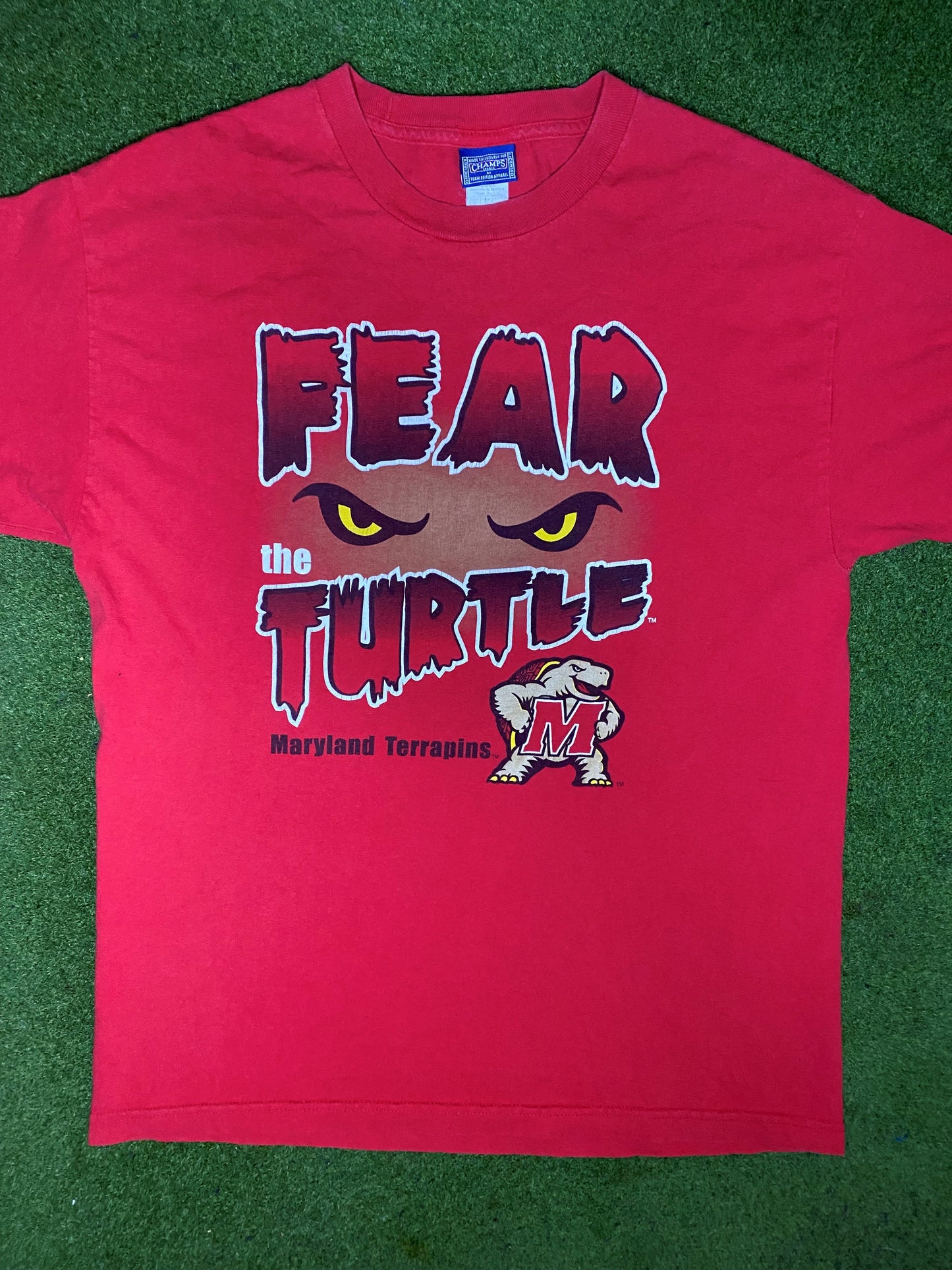 00s Maryland Terrapins - Fear The Turtle - Vintage College T-Shirt (Medium) - Gametime Vintage