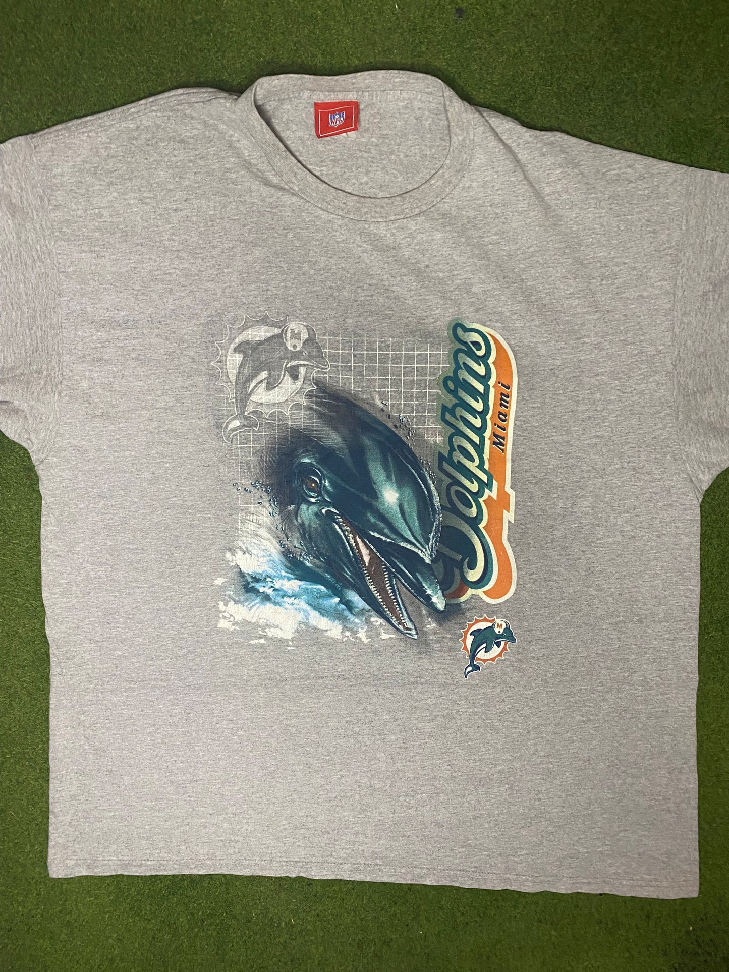 00s Miami Dolphins - Vintage NFL T Shirt (2XL) - Gametime Vintage