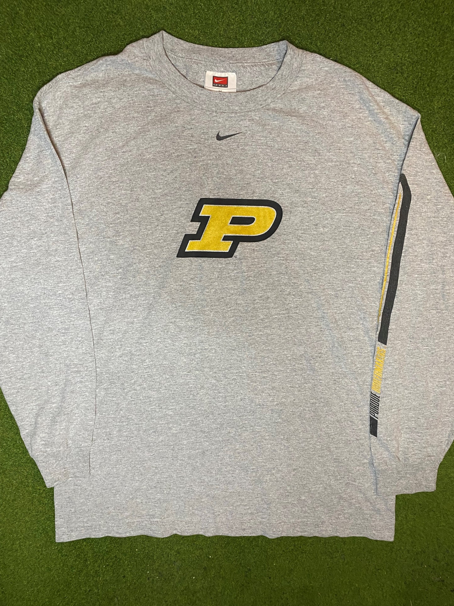 00s Purdue Boilermakers - Nike - Vintage College Long Sleeve (Medium) - Gametime Vintage