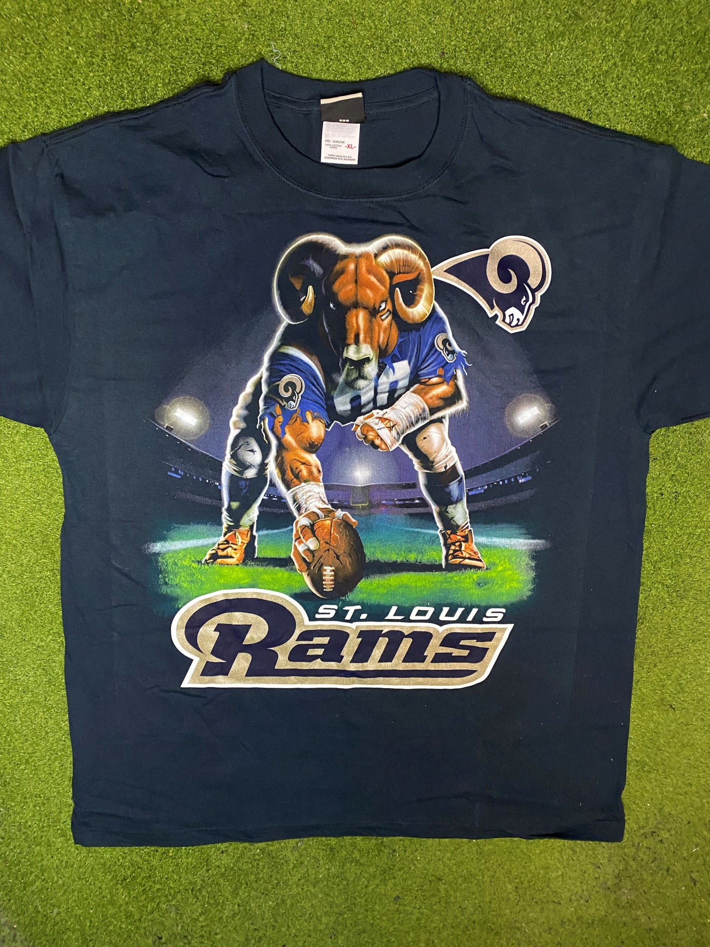 00s St. Louis Rams - Liquid Blue - Vintage NFL T-Shirt (XL) - Gametime Vintage