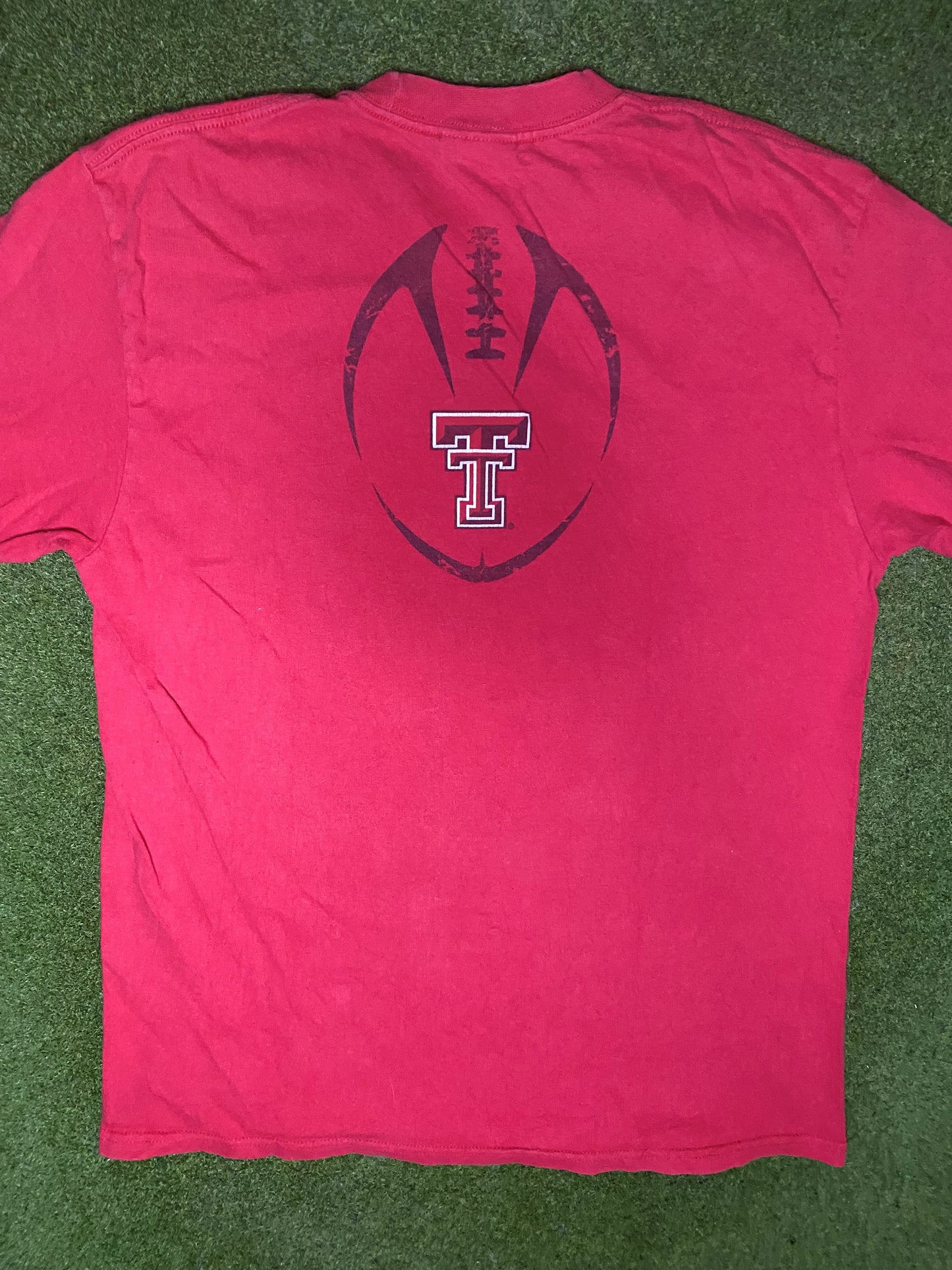 00s Texas Tech Red Raiders - Vintage College Football T Shirt (Medium) - Gametime Vintage