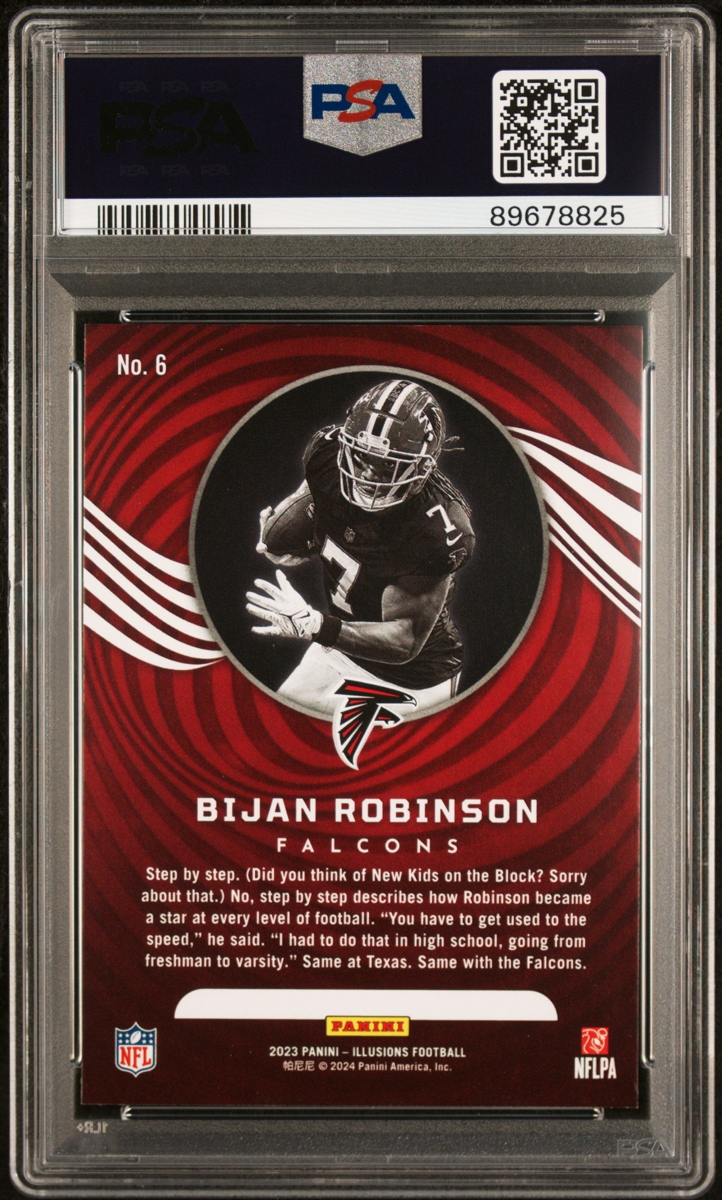Graded 2023 Panini Illusions Bijan Robinson #6 Retail Rookie RC Football Card PSA 10 Gem Mint