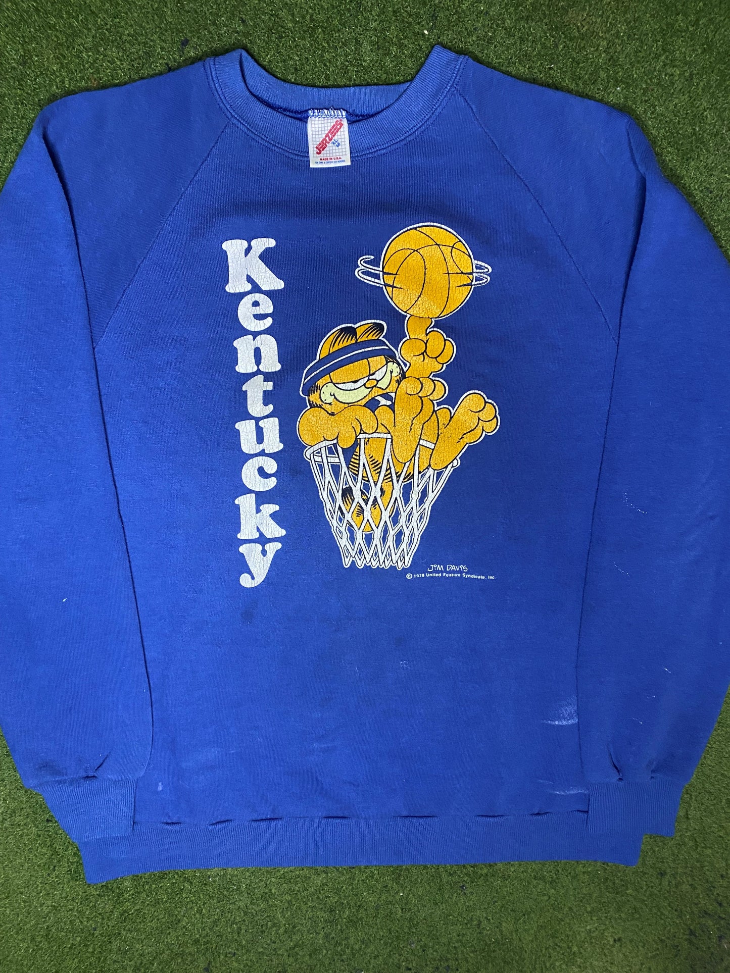 1978 Kentucky Wildcats - Garfield - Vintage College Sweatshirt (XL) - Gametime Vintage
