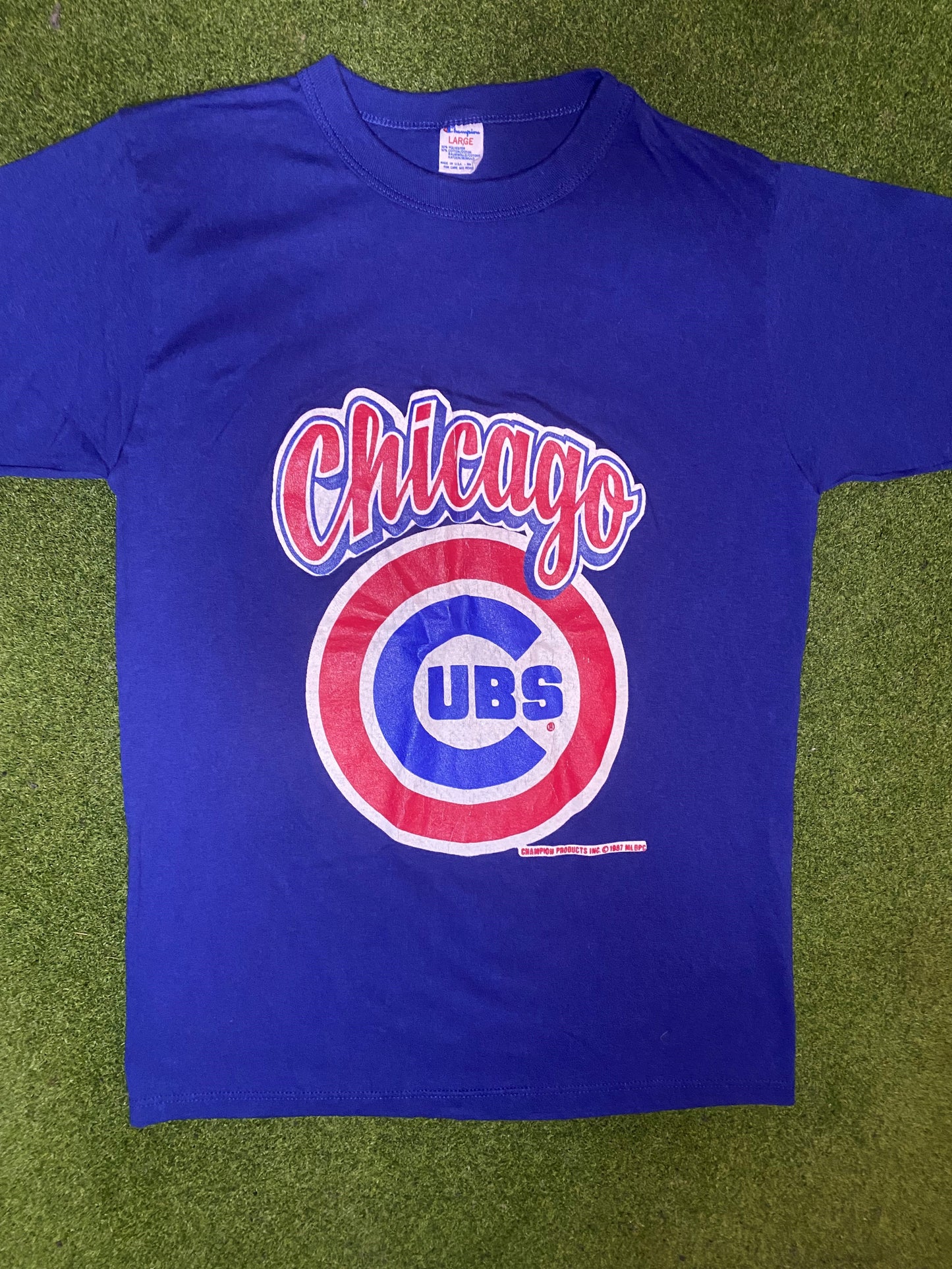 1987 Chicago Cubs - Vintage MLB T-Shirt (Large) - Gametime Vintage