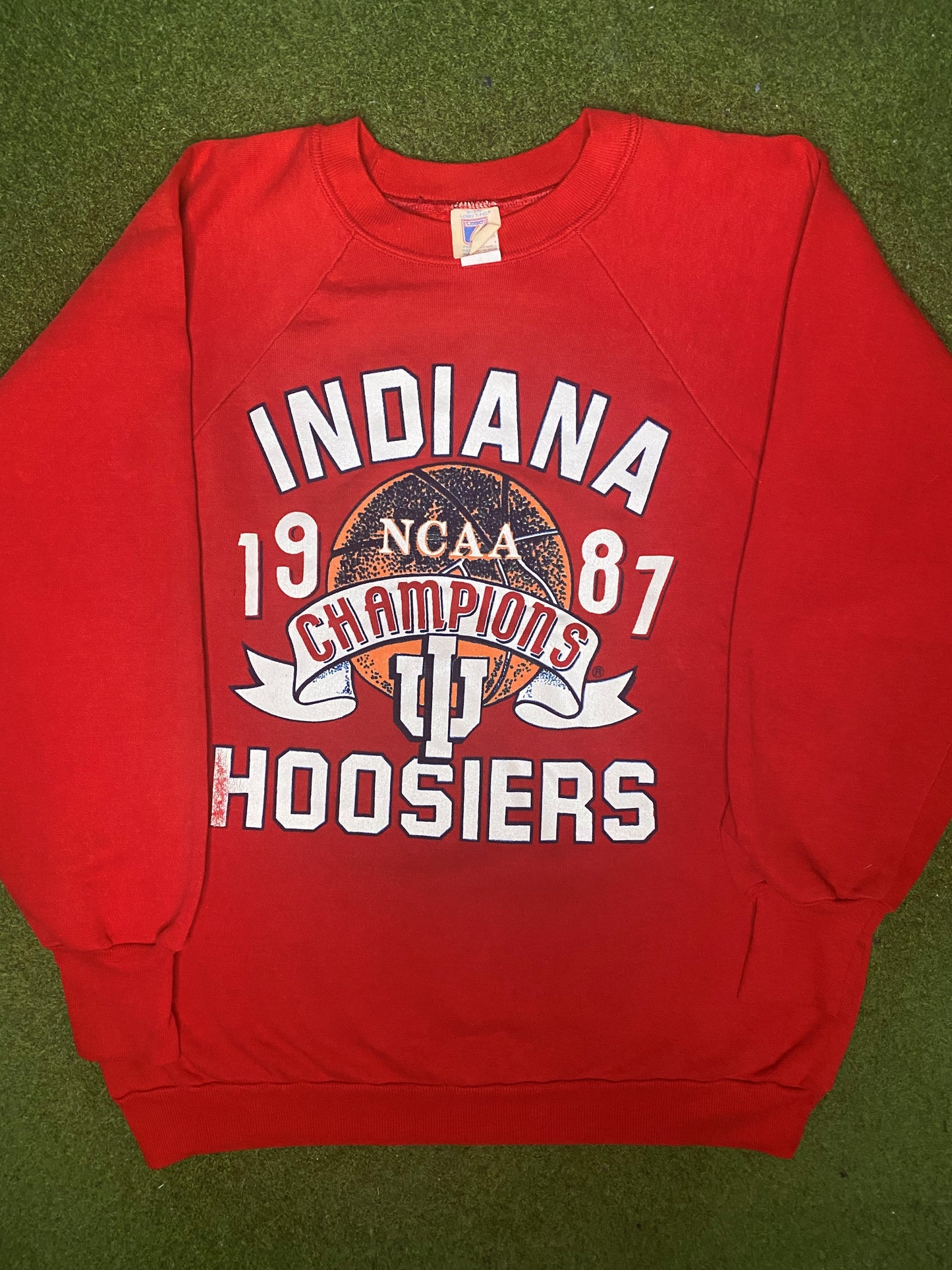1987年印第安纳 Hoosiers - 全国冠军 - 复古大学卫衣 (XL)