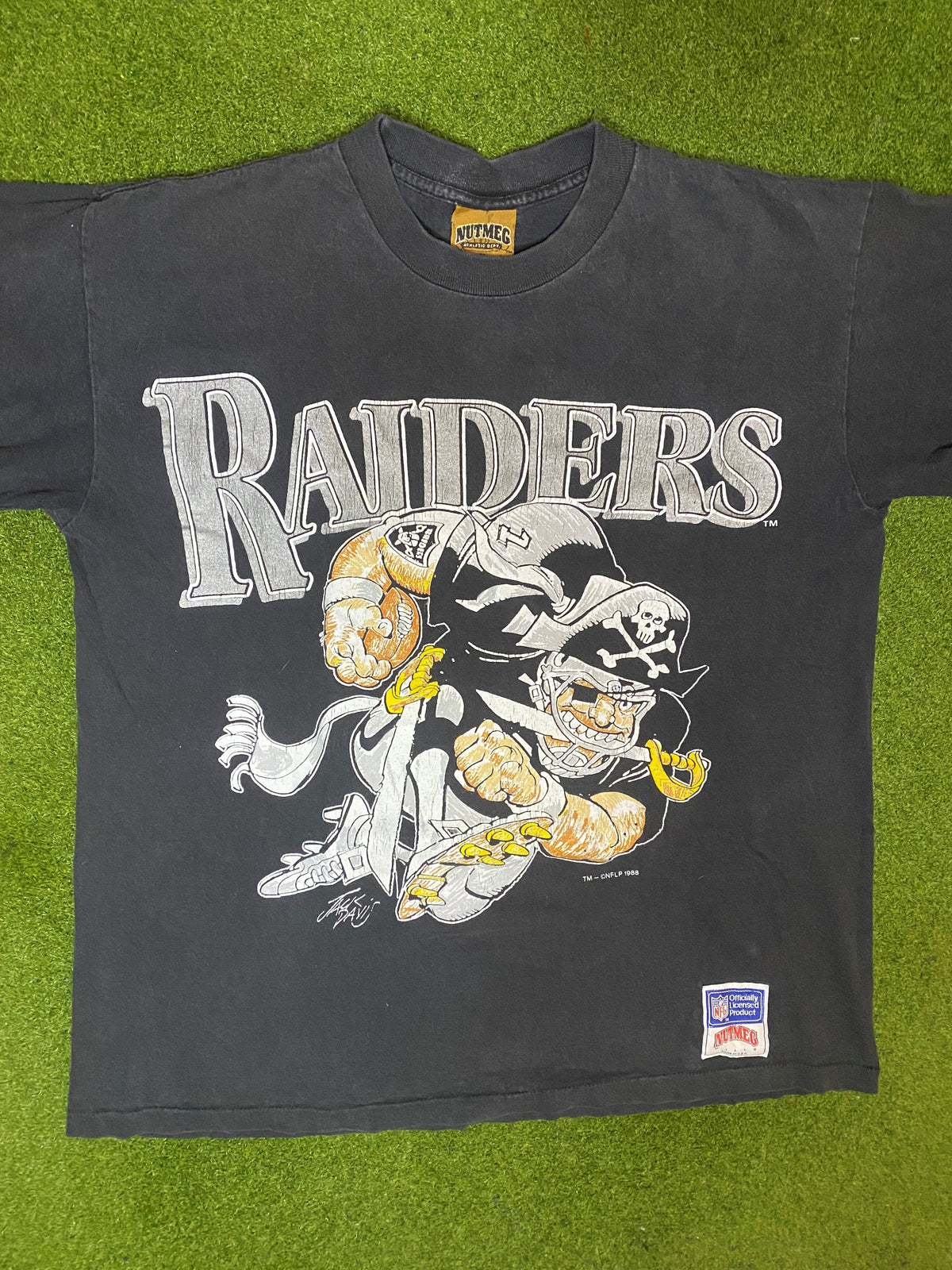 1988 Los Angeles Raiders - Vintage NFL T-Shirt (Medium) - Gametime Vintage