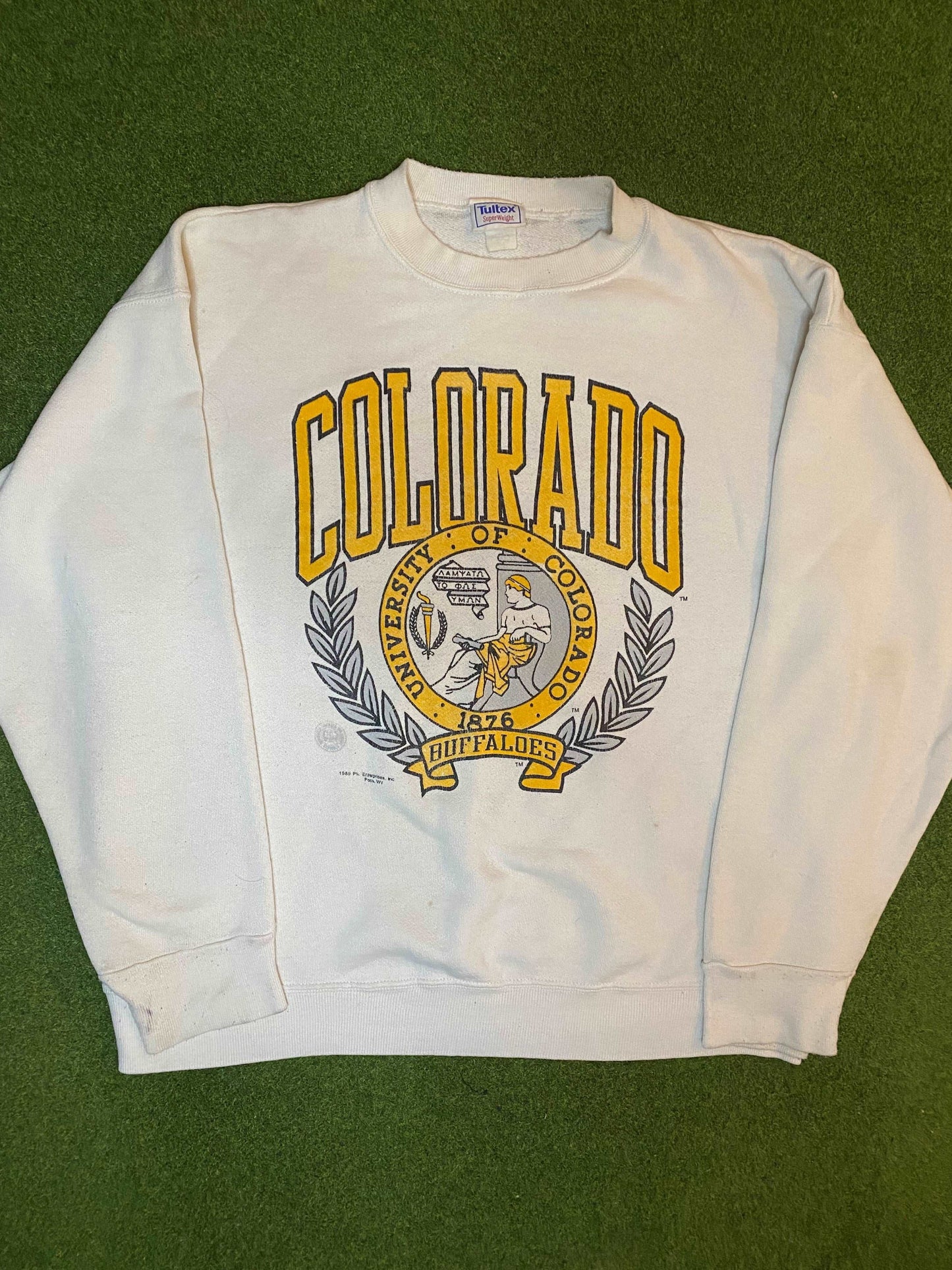 1989 Colorado Buffalos - Vintage University Crewneck Sweatshirt (Large) - Gametime Vintage