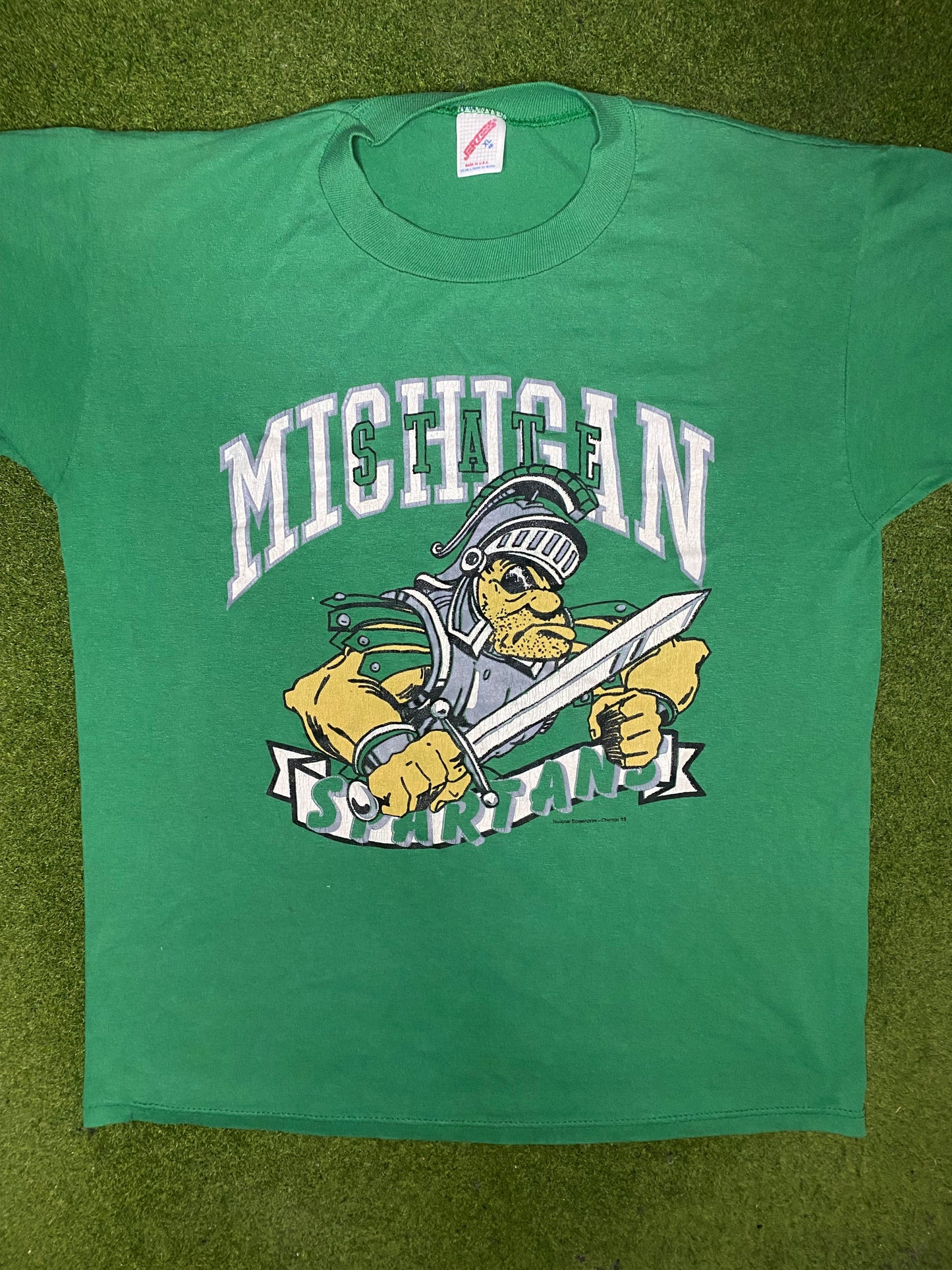 1989 Michigan State Spartans - Vintage College T-Shirt (XL) - Gametime Vintage