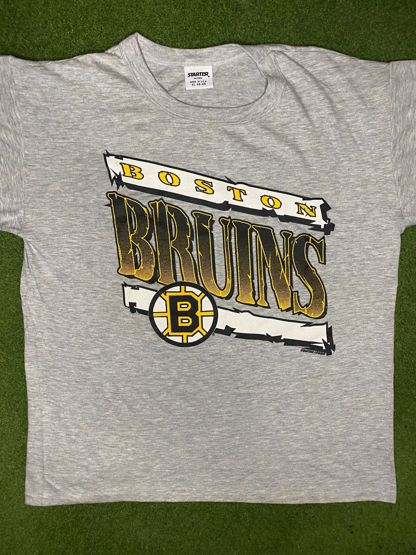 1990 Boston Bruins - Vintage NHL T Shirt (XL) - Gametime Vintage