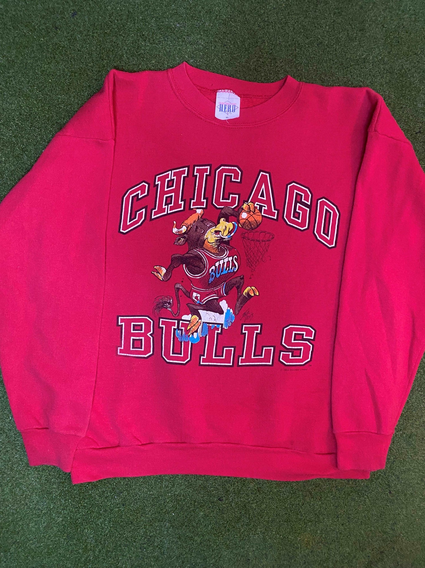 1990 Chicago Bulls - Vintage NBA Sweatshirt (XL) - Gametime Vintage