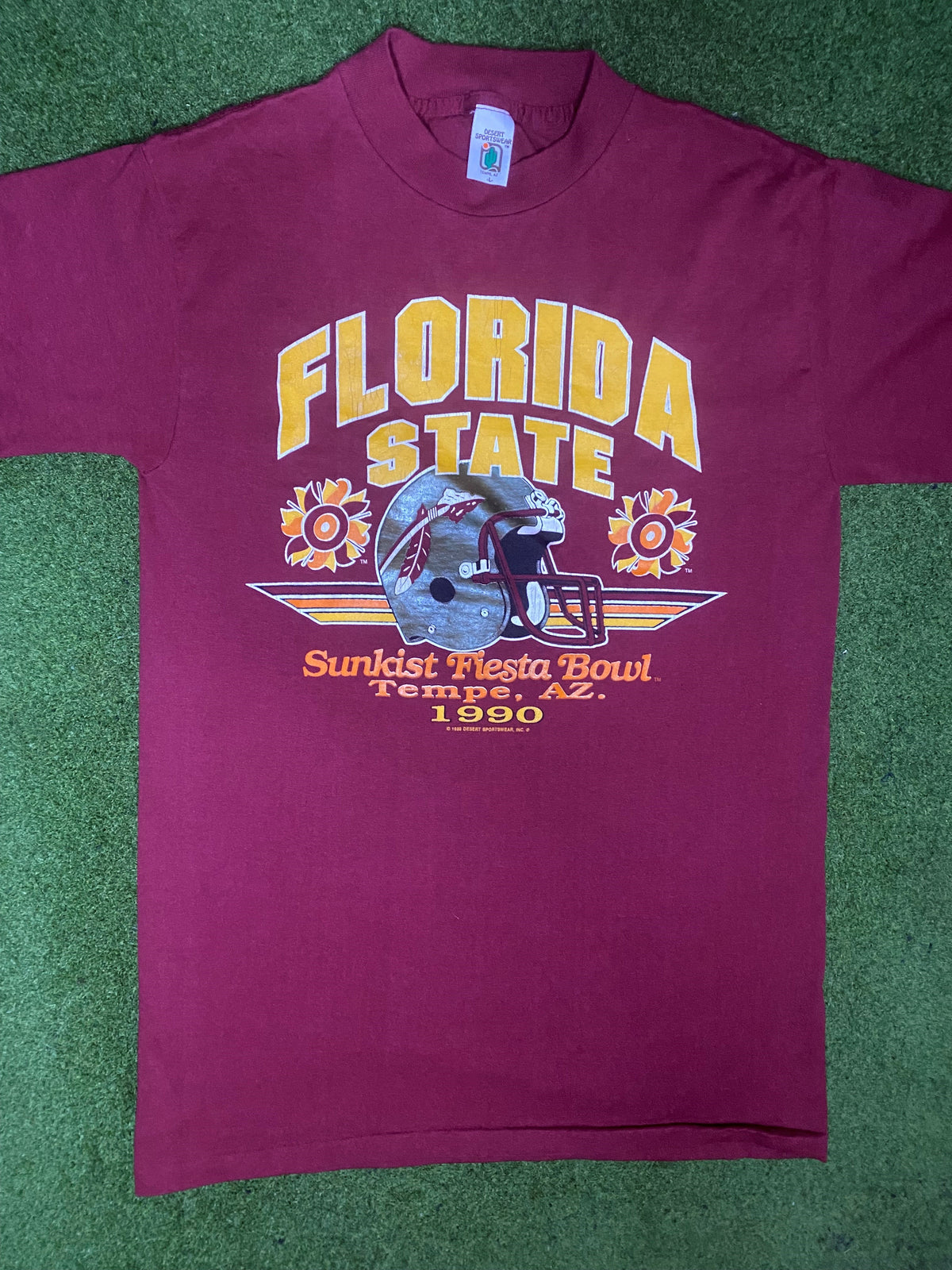1990 Florida State Seminoles - Fiesta Bowl - Vintage College Football T-Shirt (Large) - Gametime Vintage