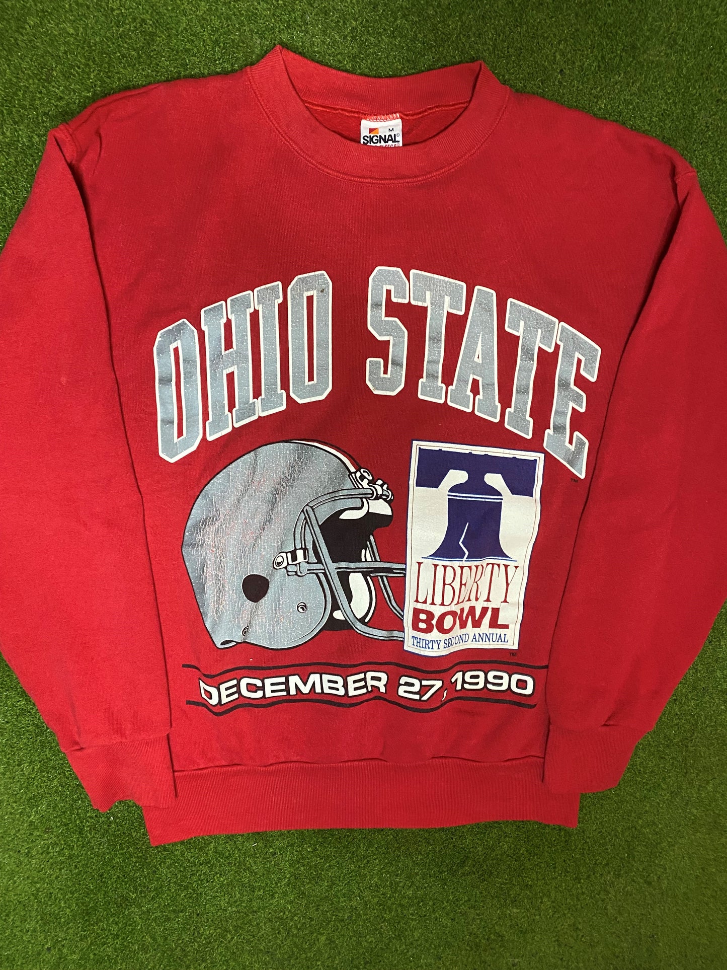 1990 Ohio State Buckeyes - Liberty Bowl - Vintage College Football Sweatshirt (Medium) - Gametime Vintage