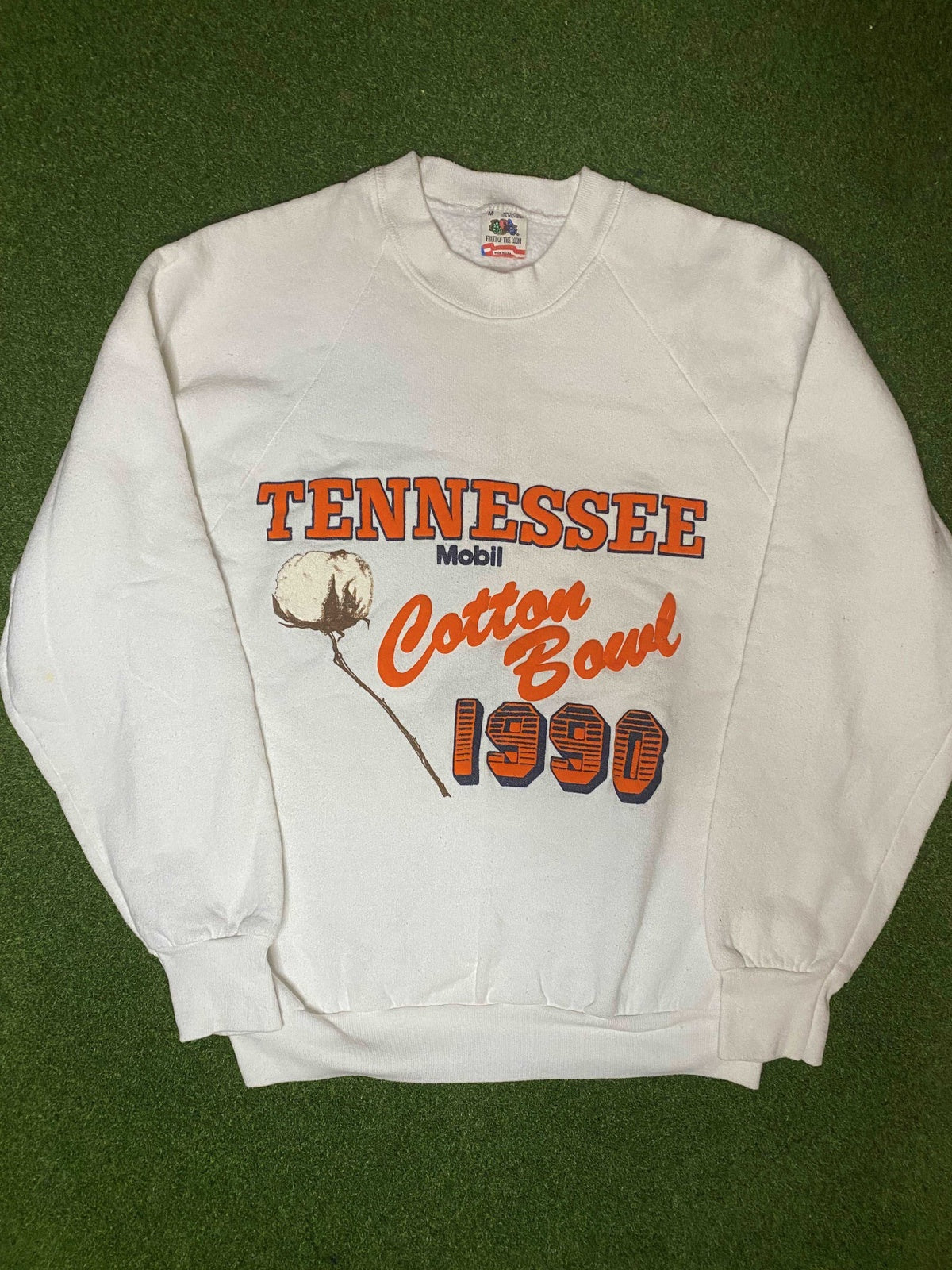 1990 Tennessee Volunteers - Cotton Bowl - Vintage College Football Crewneck (Medium) - Gametime Vintage