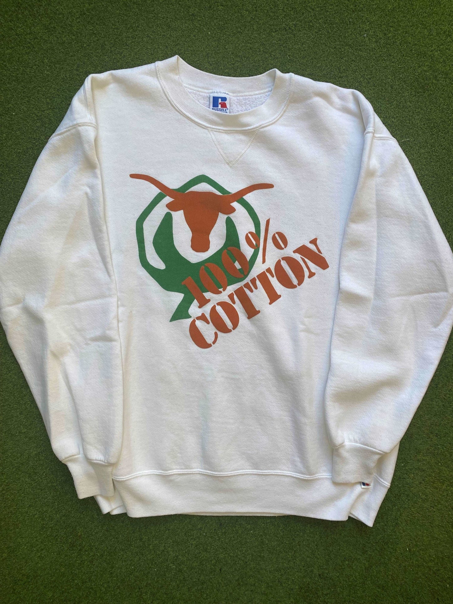 1990 Texas Longhorns - Cotton Bowl - Vintage College Football Crewneck Sweatshirt (XL) - Gametime Vintage