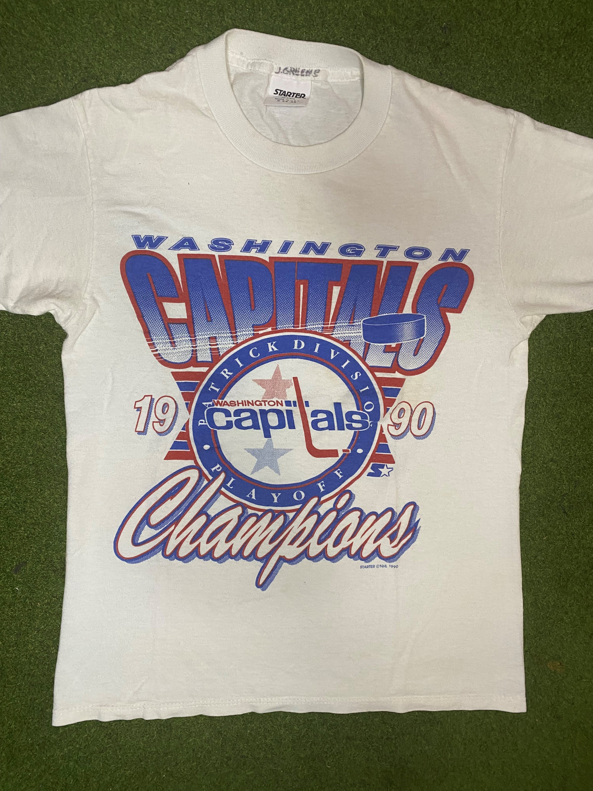 1990 Washington Capitals - Vintage NHL T-Shirt (Small) - Gametime Vintage