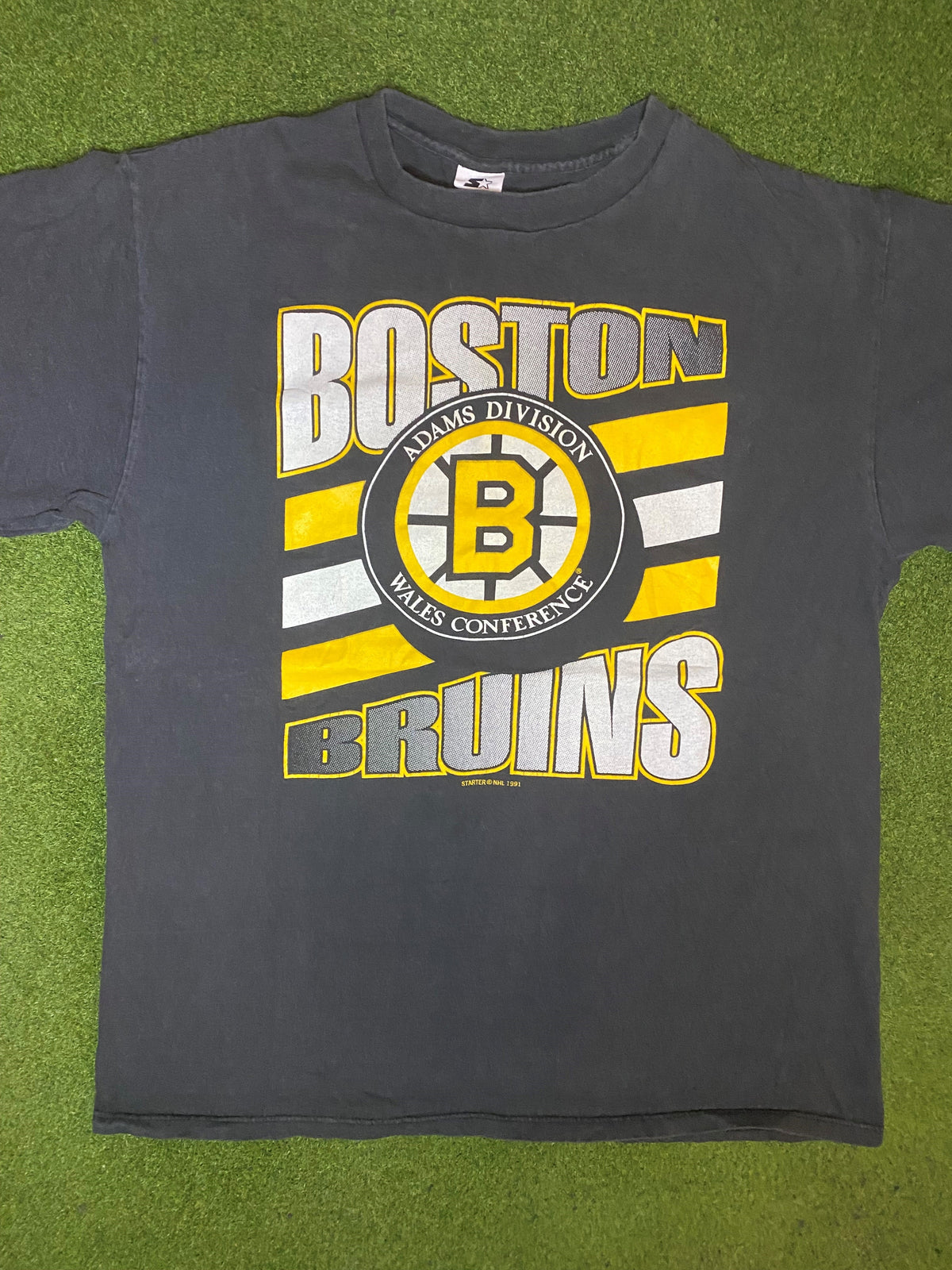 1991 Boston Bruins - Vintage NHL T-Shirt (Large) - Gametime Vintage