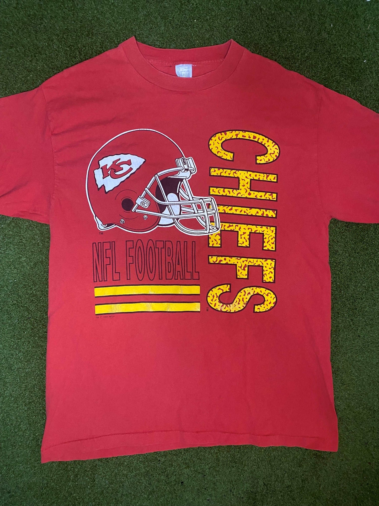 1991 Kansas City Chiefs - Vintage NFL T-Shirt (XL) - Gametime Vintage