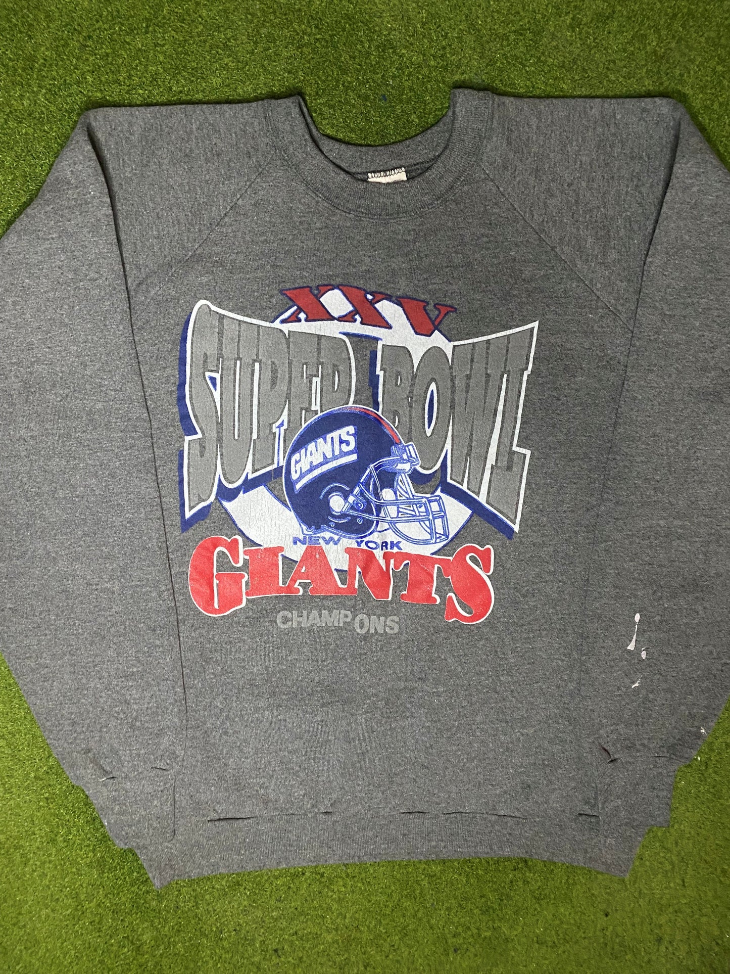 1991年纽约巨人队 - 第25届超级碗冠军 - 复古NFL卫衣 (XL)