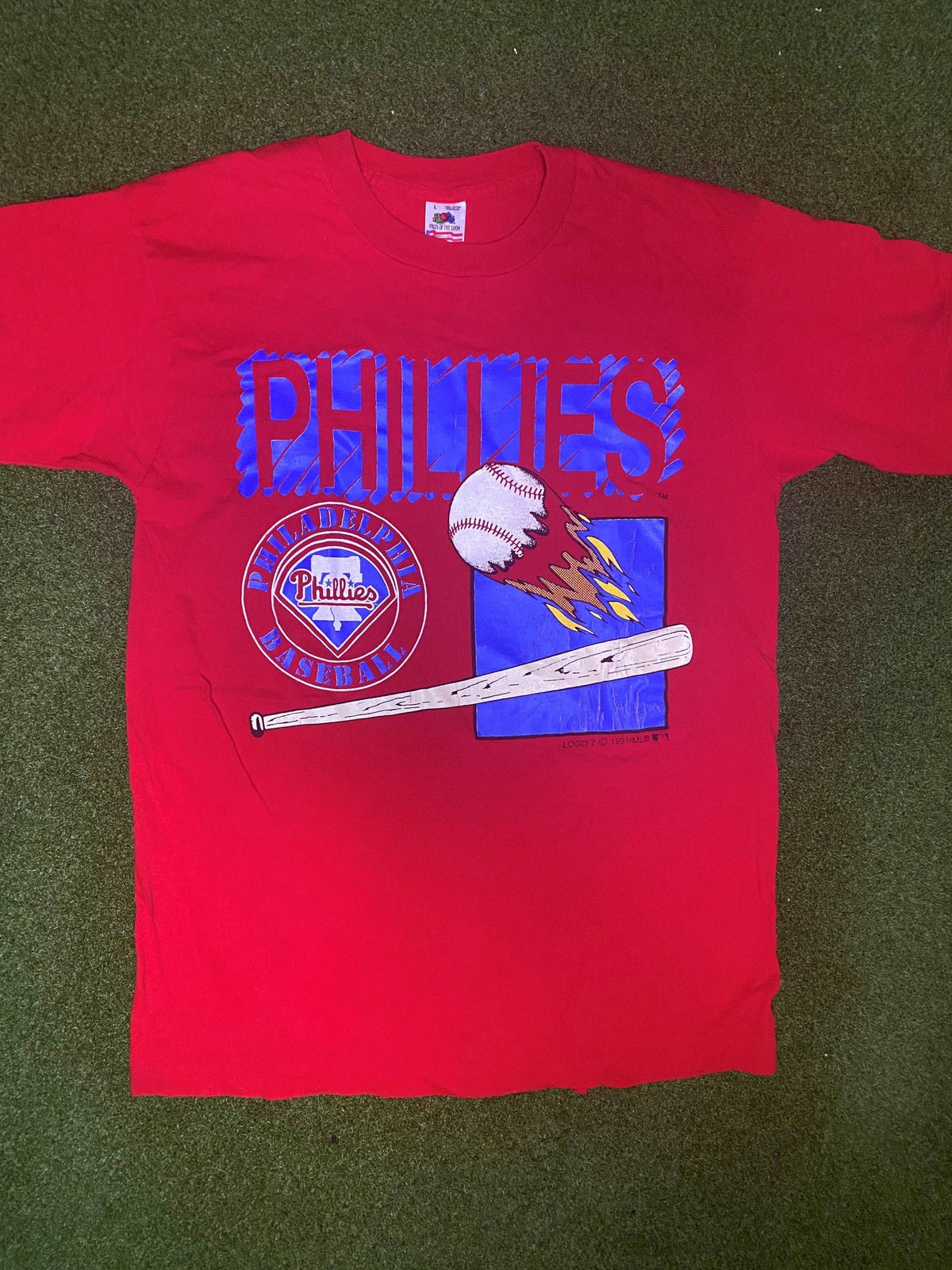 1991 Philadelphia Phillies - Vintage MLB Tee Shirt (Large) - Gametime Vintage