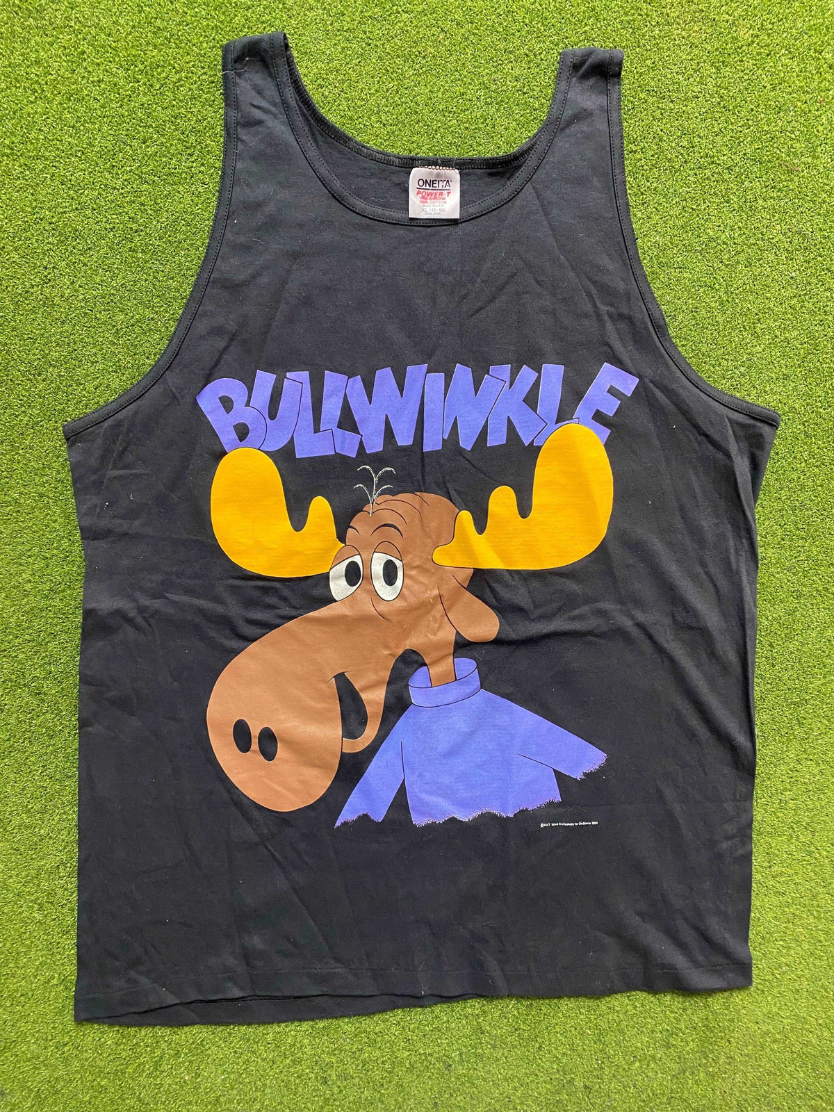 1991 Bullwinkle Moose - Vintage Cartoon Tank (XL) - Gametime Vintage