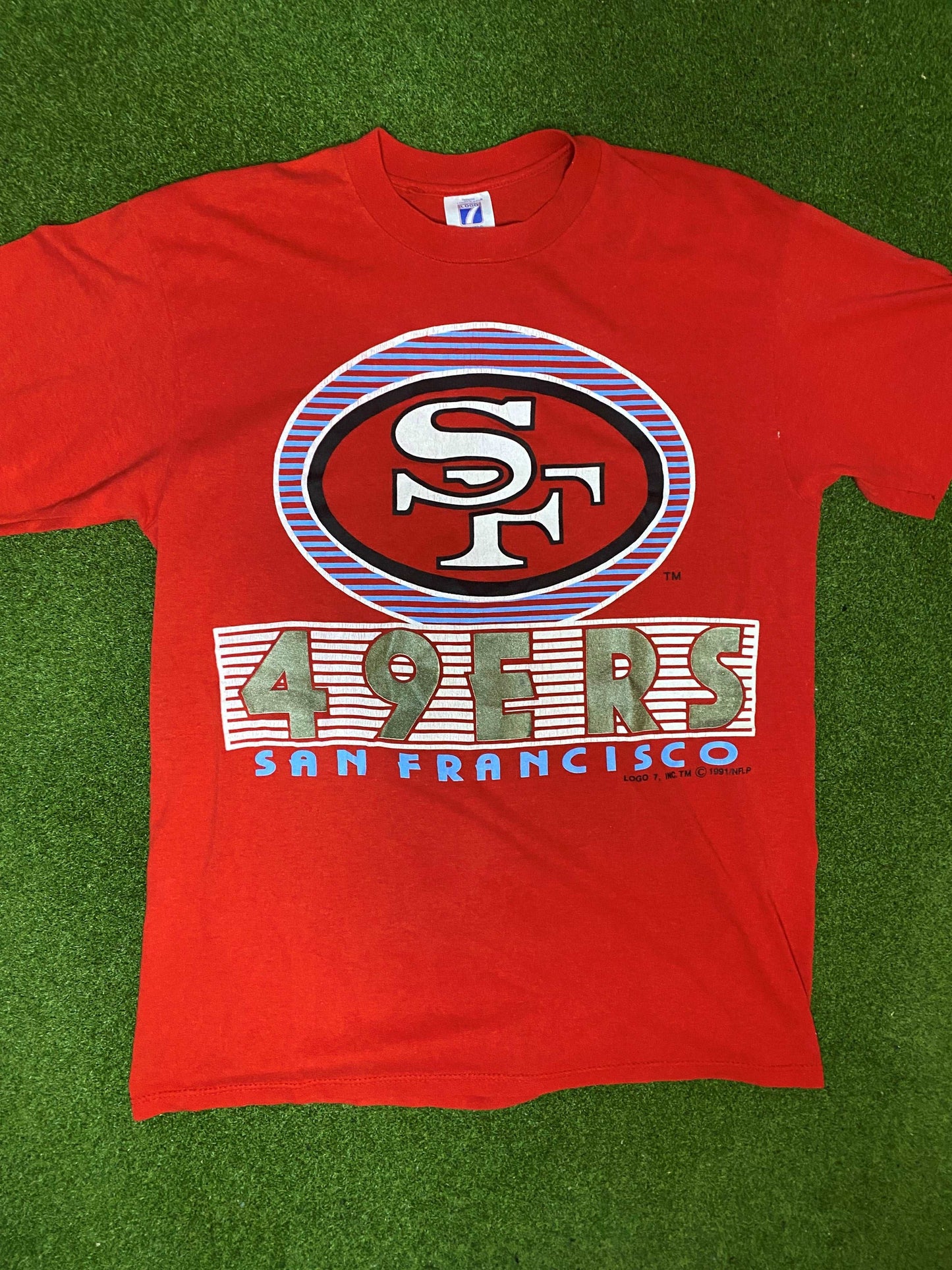 1991 San Francisco 49ers - Vintage NFL T-Shirt (Large) - Gametime Vintage