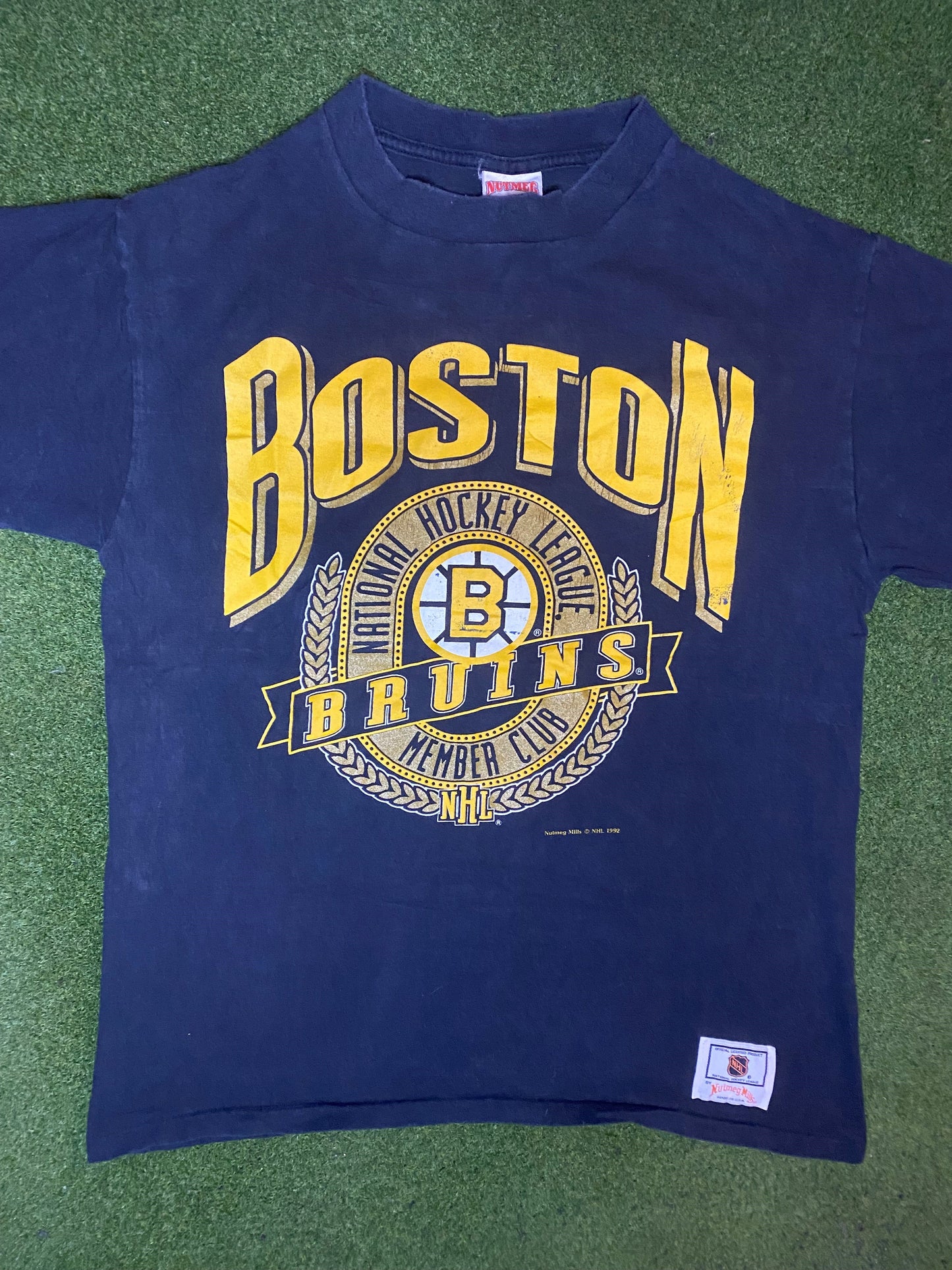 1992 Boston Bruins - Vintage NHL T-Shirt (Large) - Gametime Vintage