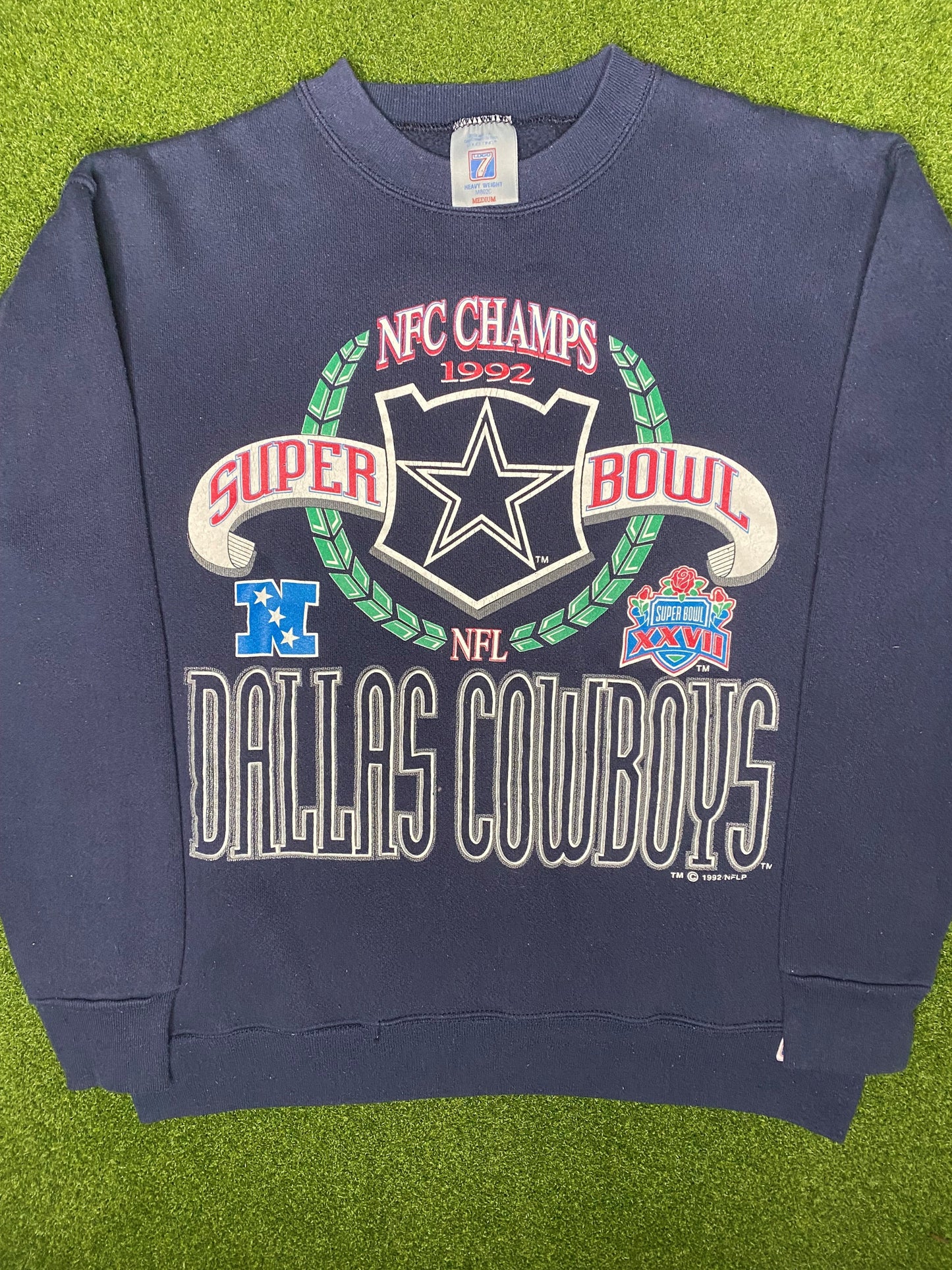1992年达拉斯牛仔队 - 第37届超级碗 - 复古NFL卫衣 (中码)