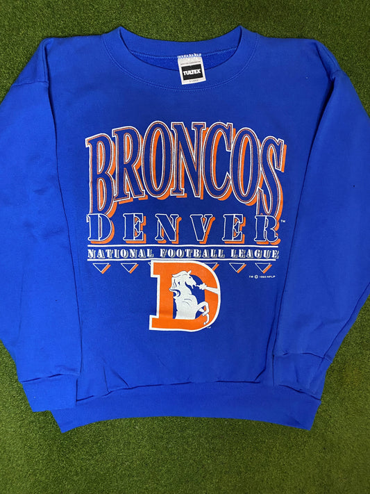 1992 Denver Broncos - Vintage NFL Crewneck Sweatshirt (XL)