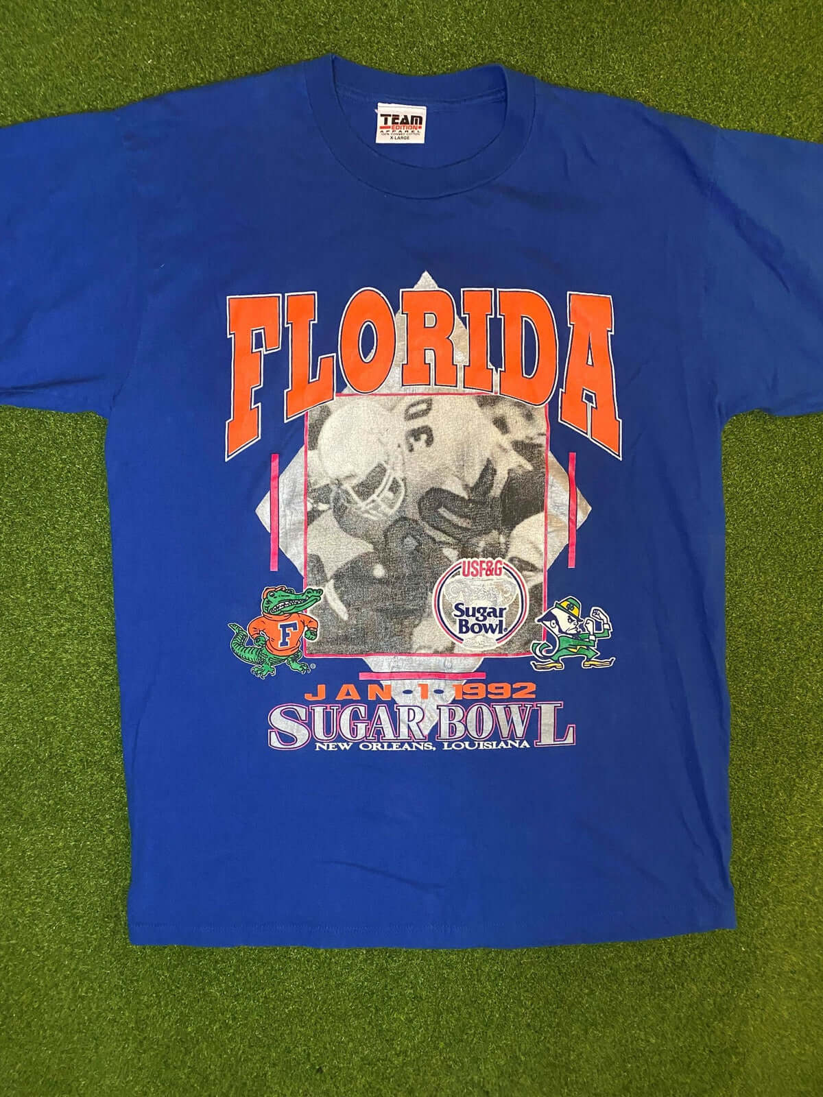 1992 Florida Gators - Sugar Bowl - Vintage College Football Tee Shirt (XL) - Gametime Vintage
