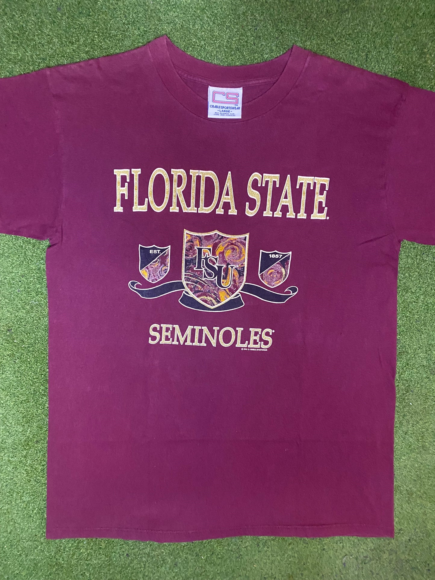 1992 Florida State Seminoles - Vintage University T-Shirt (Large) - Gametime Vintage