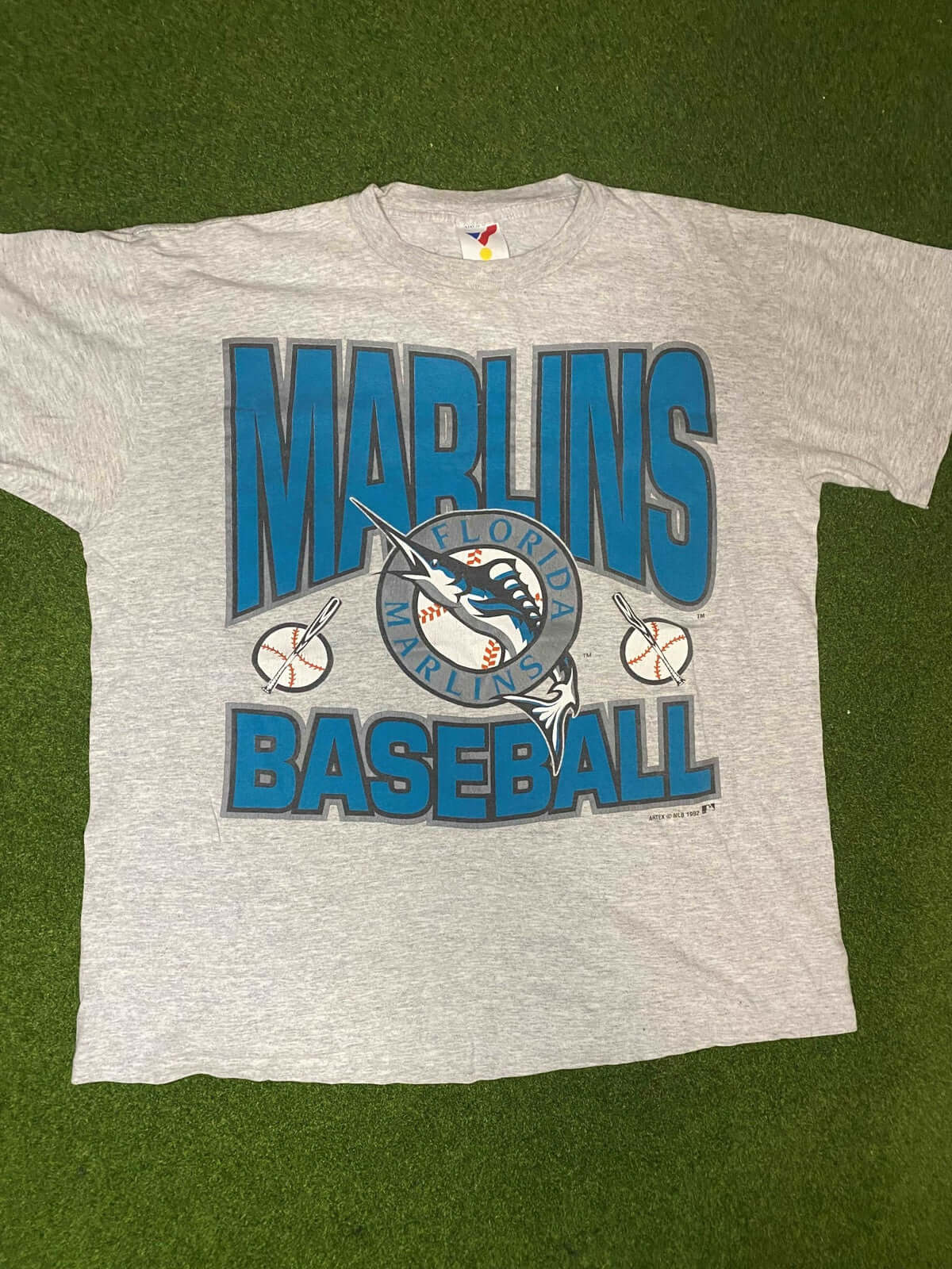 1992 Florida Marlins - Vintage MLB Tee Shirt (Large) - Gametime Vintage