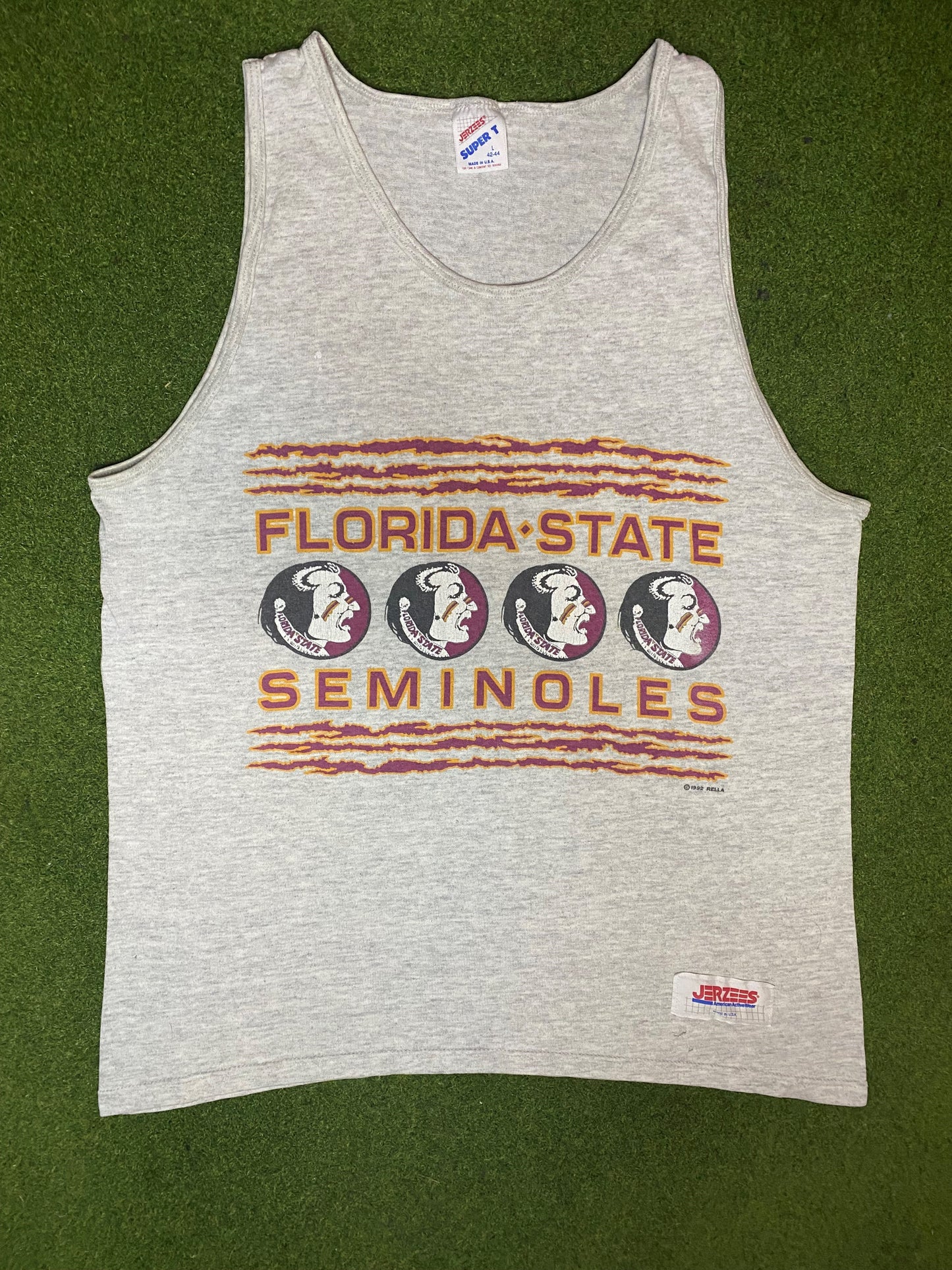1992 Florida State Seminoles - Vintage College Tank (Large) - Gametime Vintage