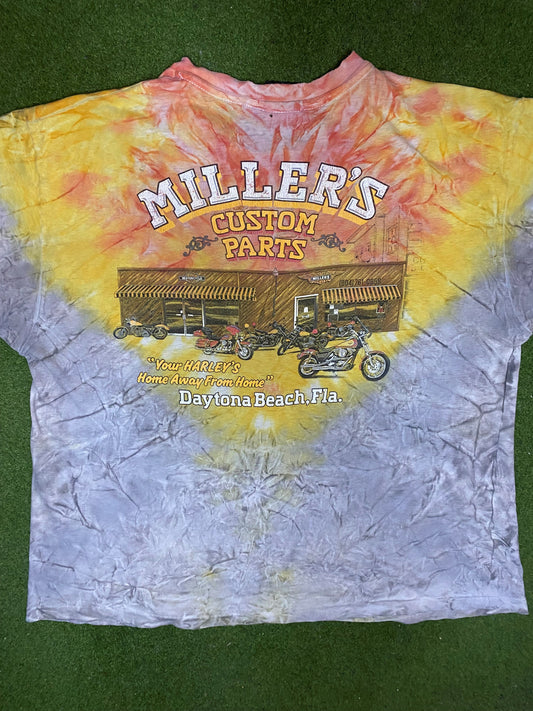 1992 Harley Davidson - Daytona Beach - Vintage Harley T-Shirt (XL) - Gametime Vintage