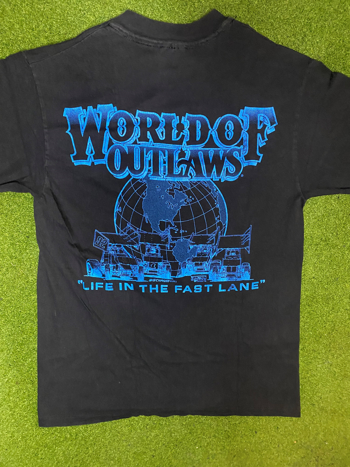 1992 Knoxville Nationals - World Of Outlaws - Vintage Racing T-Shirt (Medium) - Gametime Vintage