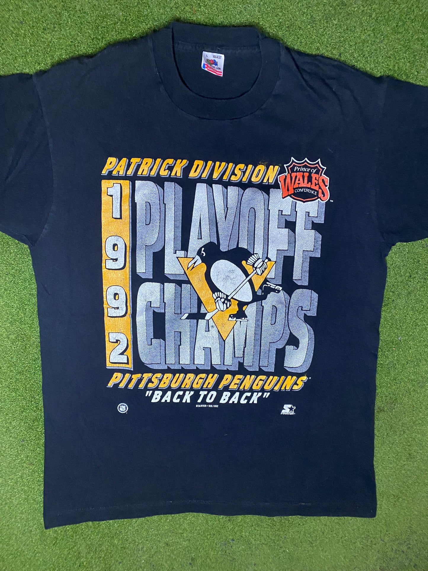 1992 Pittsburgh Penguins - Vintage NHL T-Shirt (Large) - Gametime Vintage