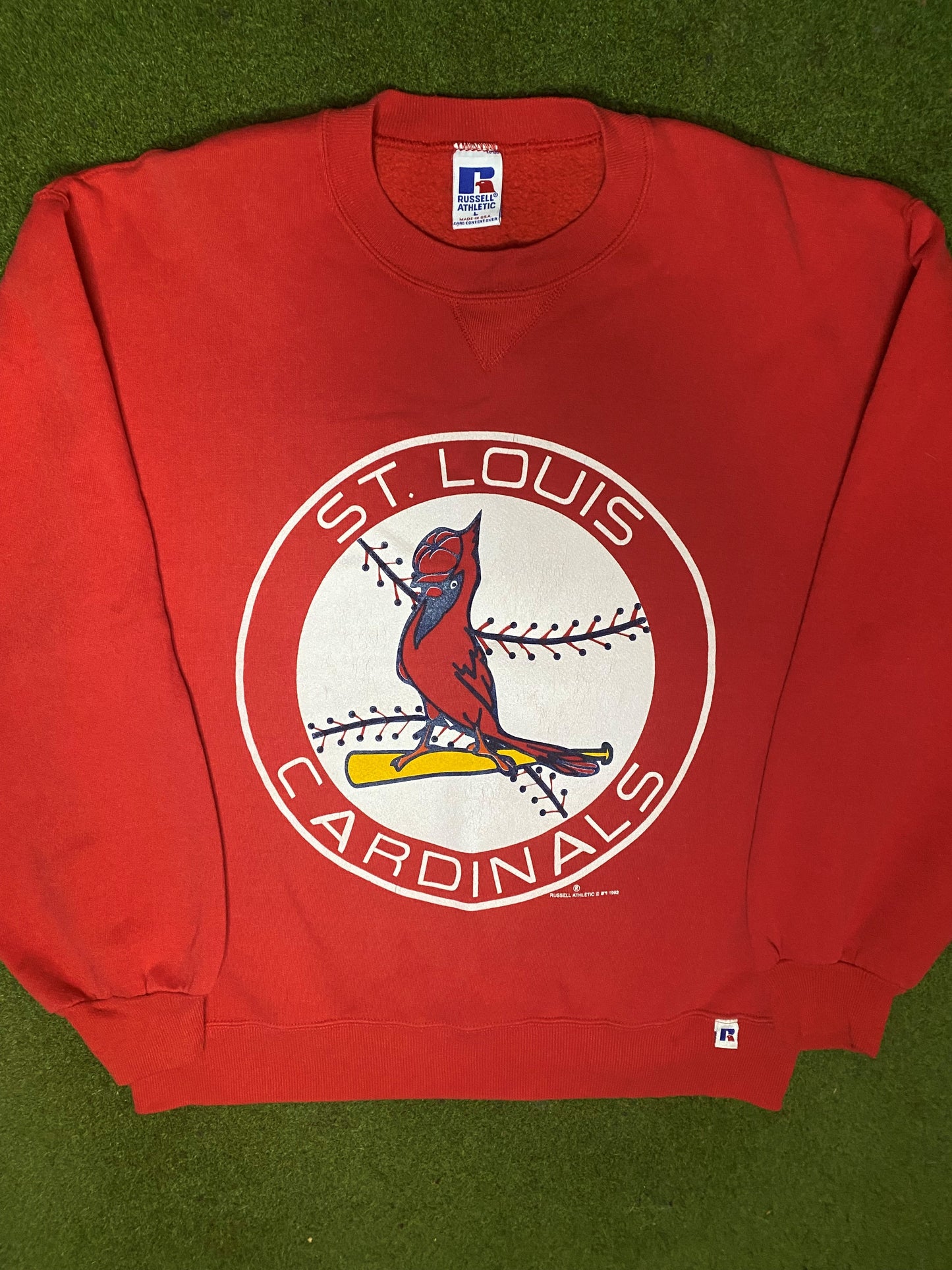 1992 St Louis Cardinals - Vintage MLB Sweatshirt (Large) - Gametime Vintage
