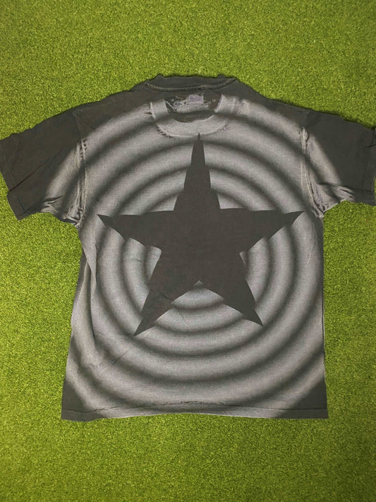 1993 Dallas Cowboys - Print All Over - Vintage NFL Tee Shirt (Large) - Gametime Vintage