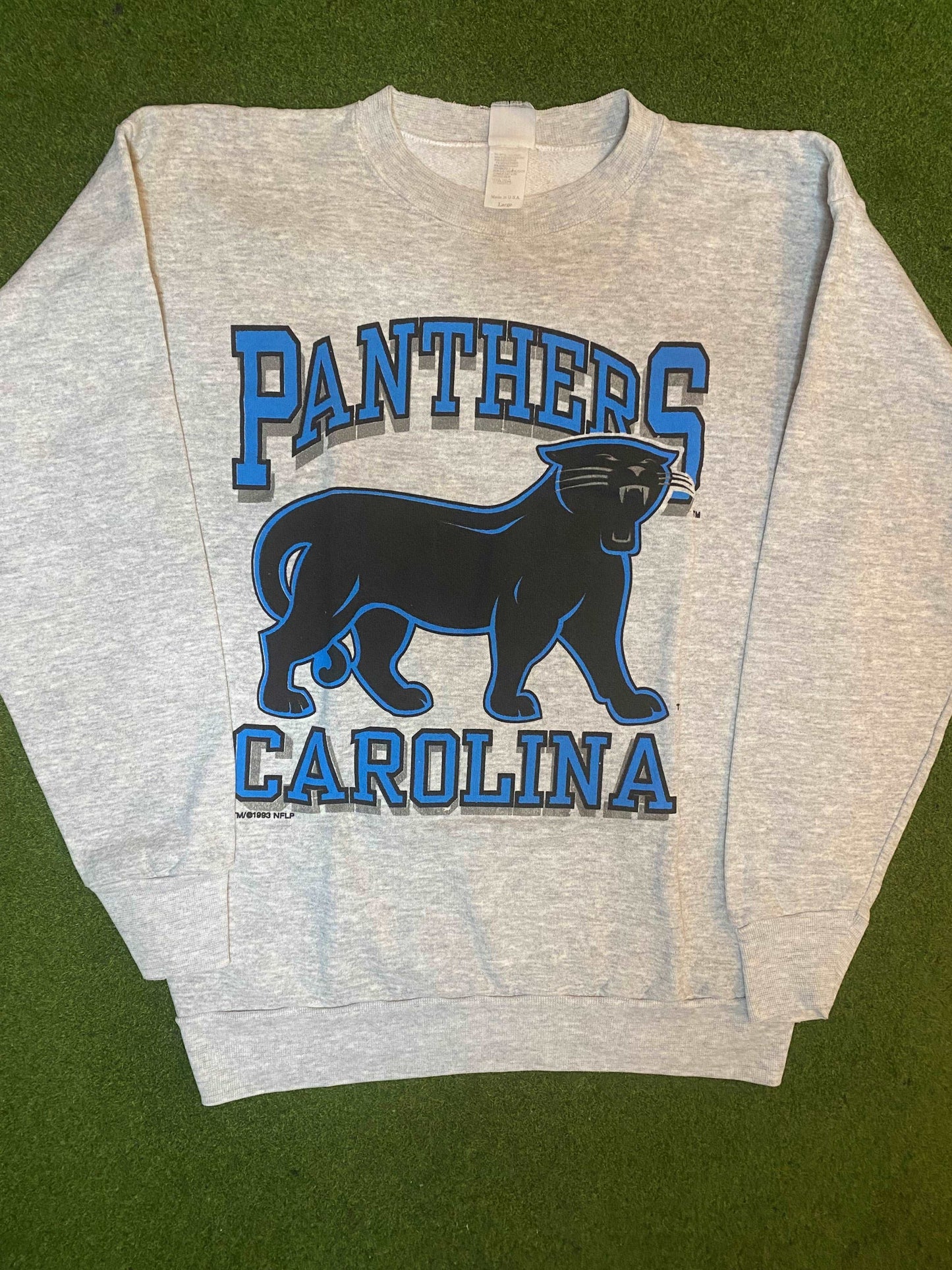 1993 Carolina Panthers - Vintage NFL Crewneck Sweatshirt (Large) - Gametime Vintage
