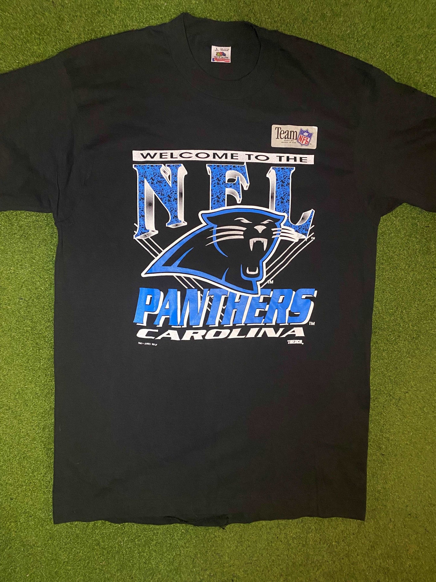 1993 Carolina Panthers - Welcome to the NFL - NWT - Vintage NFL T-Shirt (Large) - Gametime Vintage