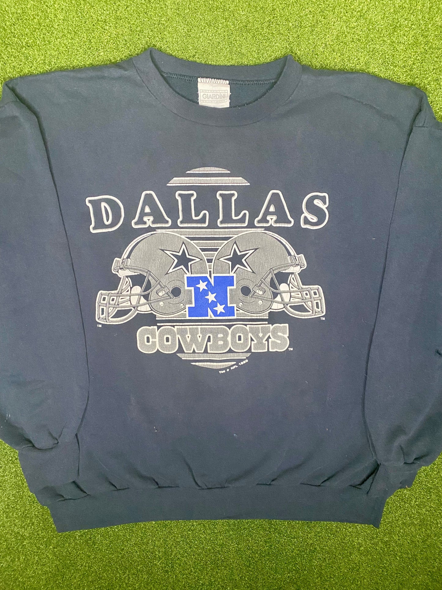 1993年达拉斯牛仔队 - 复古款NFL圆领运动衫 (XL)