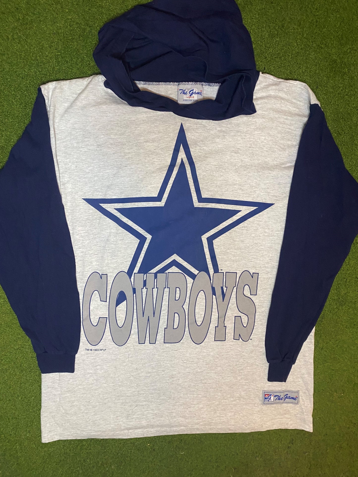 1993 Dallas Cowboys - Vintage NFL Long Sleeve Hoodie (Large) - Gametime Vintage