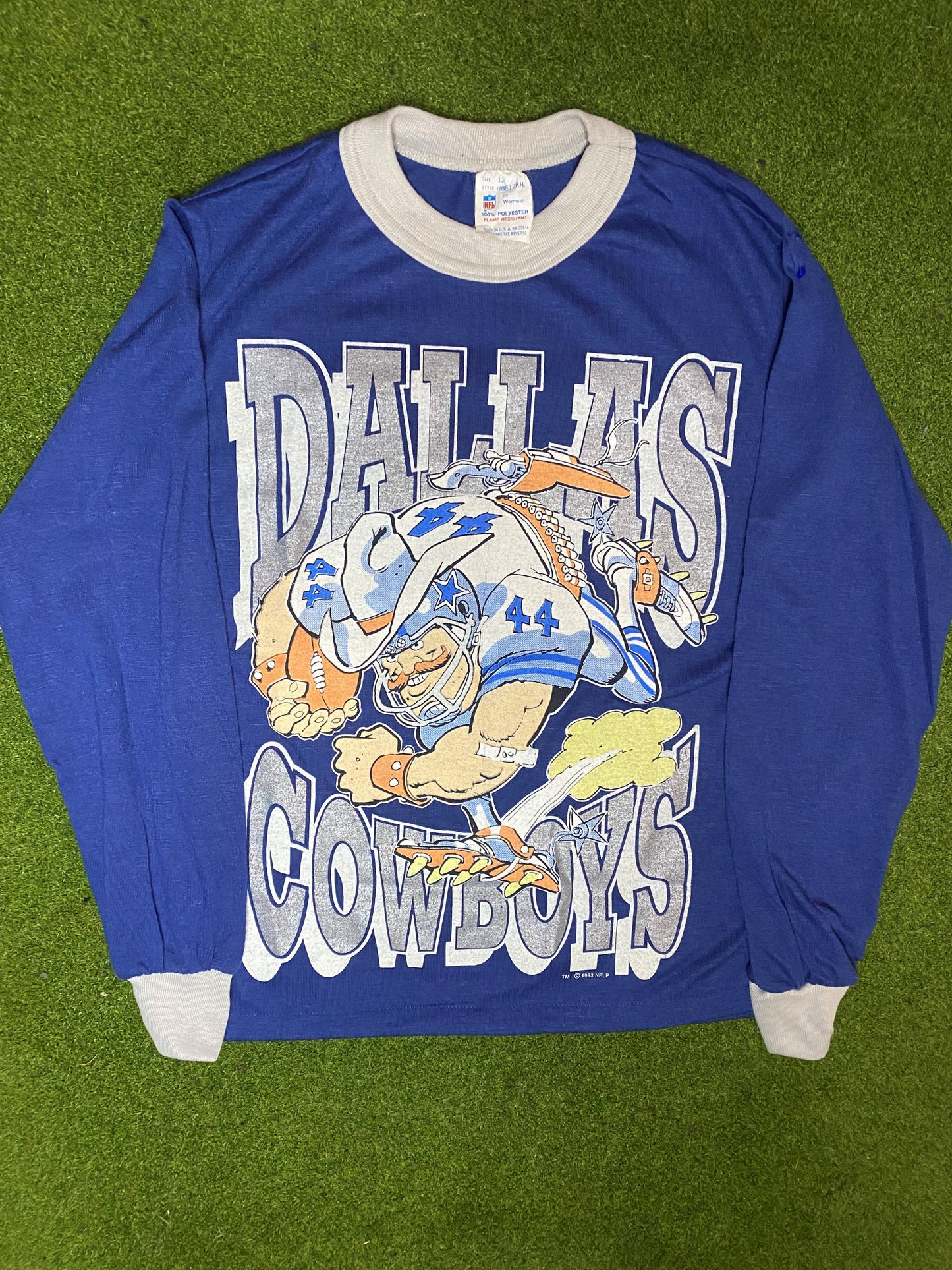 1993 Dallas Cowboys - Vintage NFL Long Sleeve (Youth Medium) - Gametime Vintage