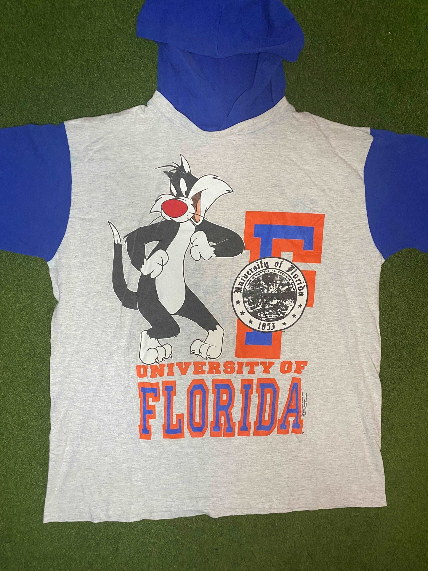 1993 Florida Gators - Sylvester Crossover - Vintage University Hoodie T-Shirt (XL) - Gametime Vintage