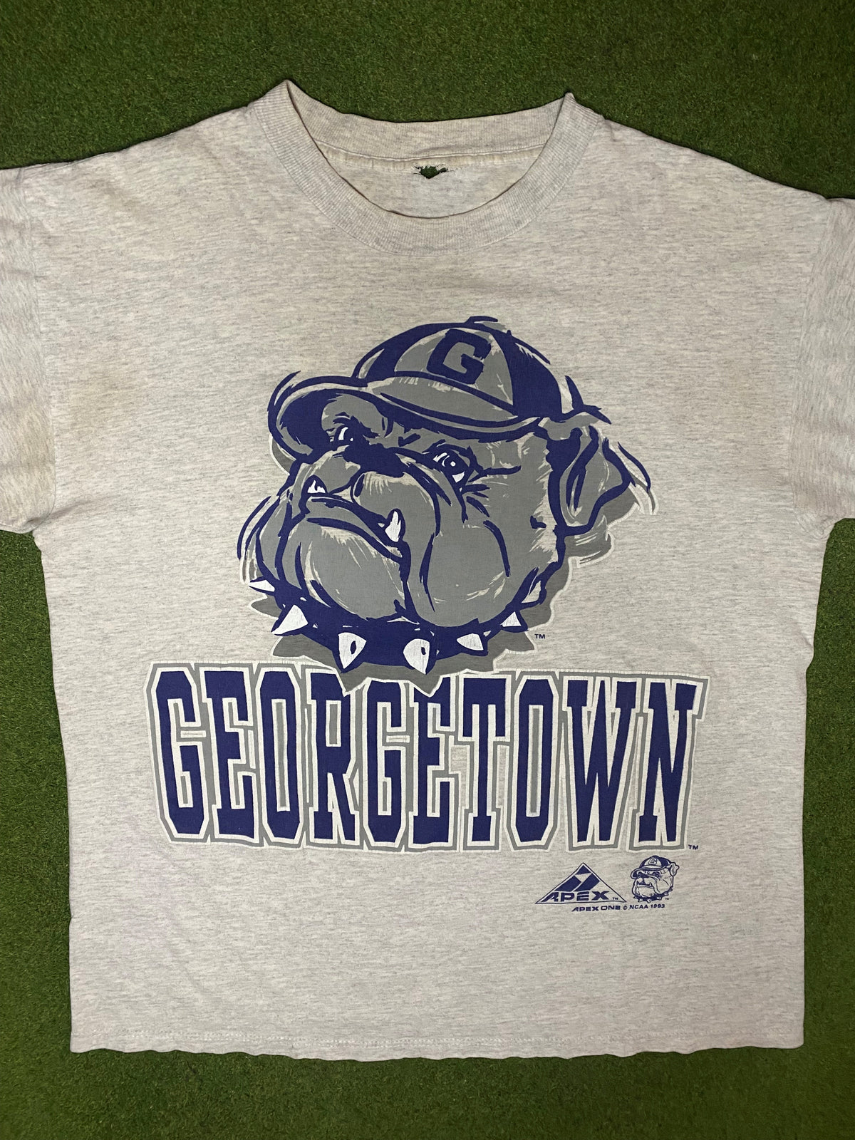 1993 Georgetown Hoyas - Vintage College Tee (Large) - Gametime Vintage
